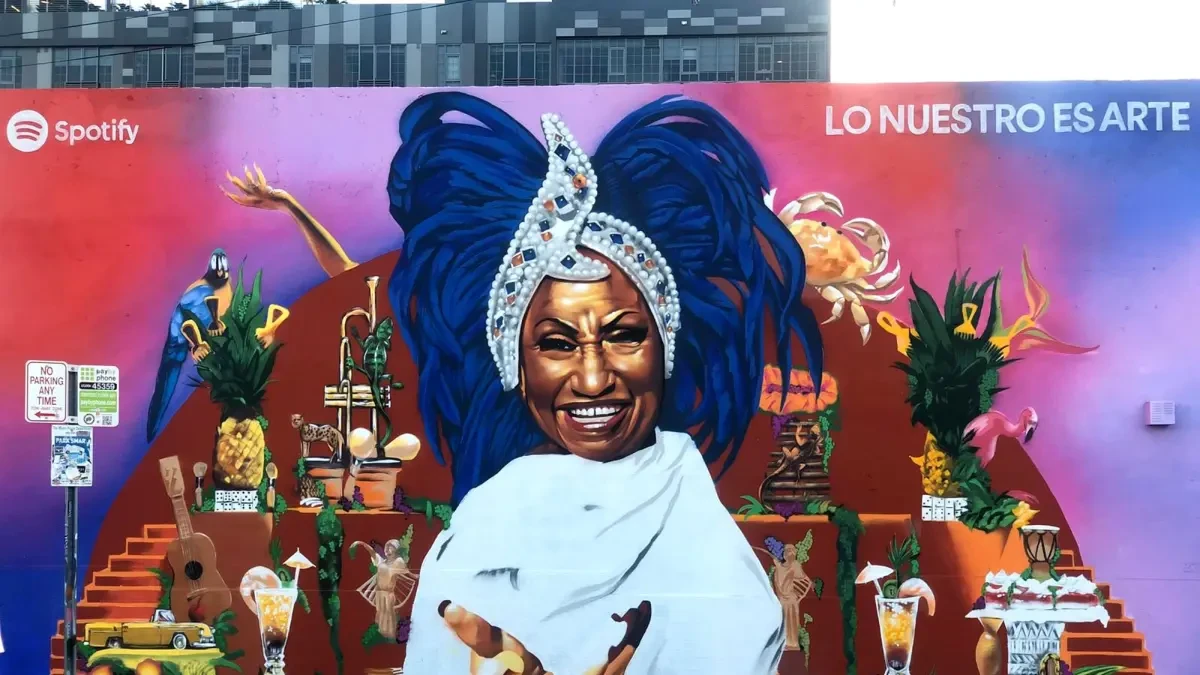 Celia Cruz representa la herencia de la cultura latina en un mural de Miami
