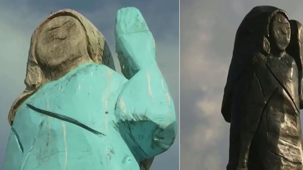 La estatua de Melania Trump que quemaron en julio ya tiene sustituta