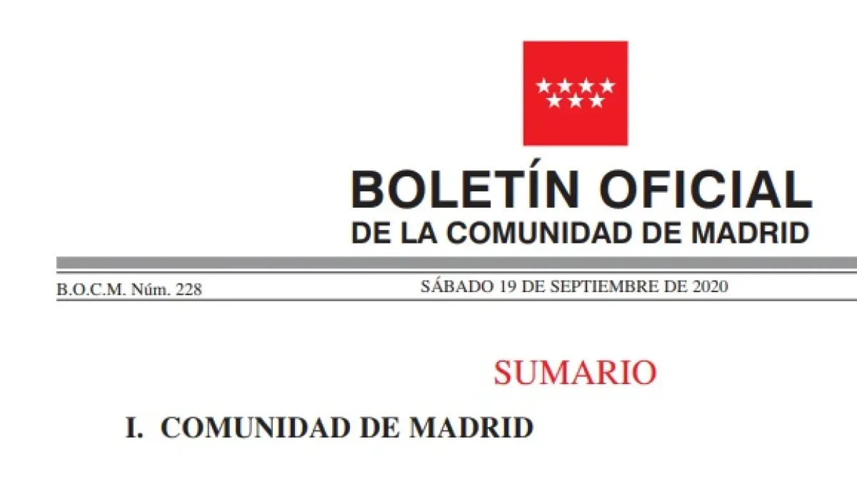 El BOCM publica las restricciones de movilidad que afectarán desde el lunes a 37 zonas de la Comunidad de Madrid