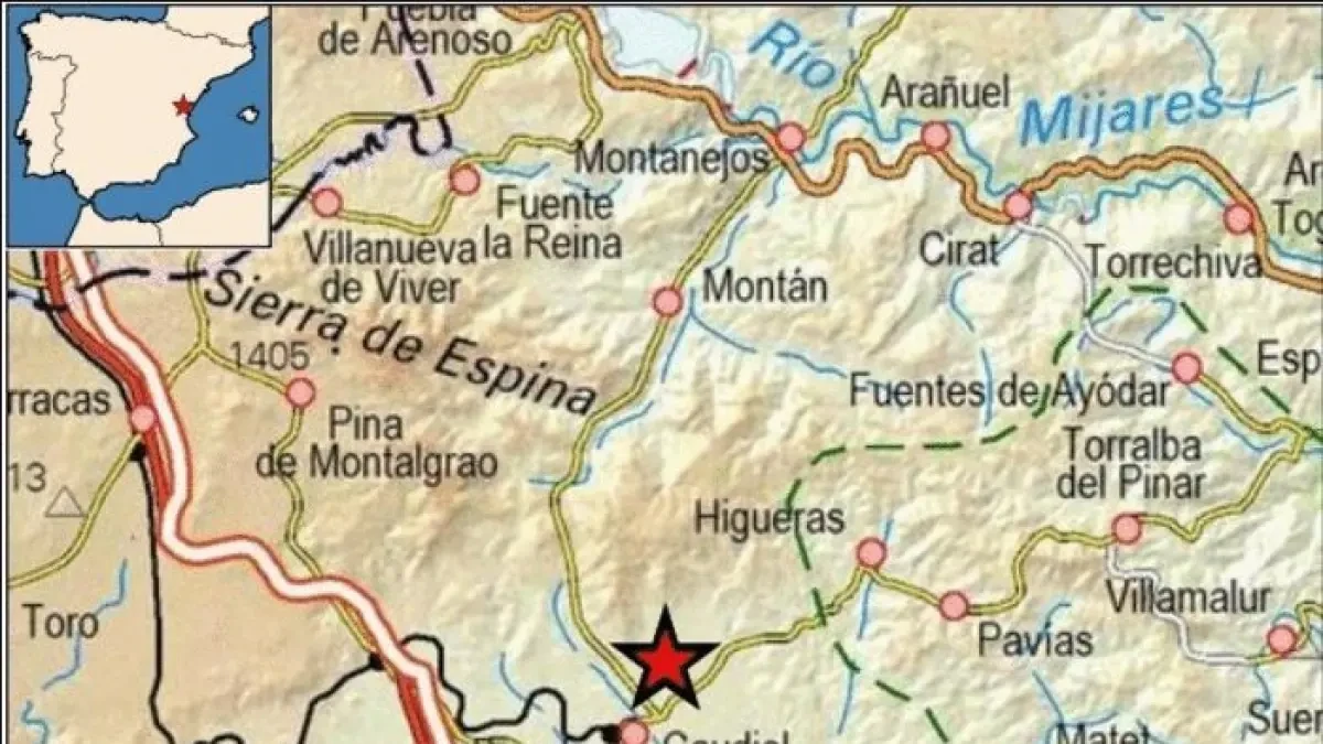 Caudiel registra un terremoto de magnitud 2,6