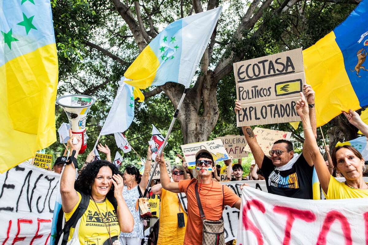 Las organizaciones ecologistas vuelven a llamar a una manifestación masiva en Canarias para protestar por el modelo turístico