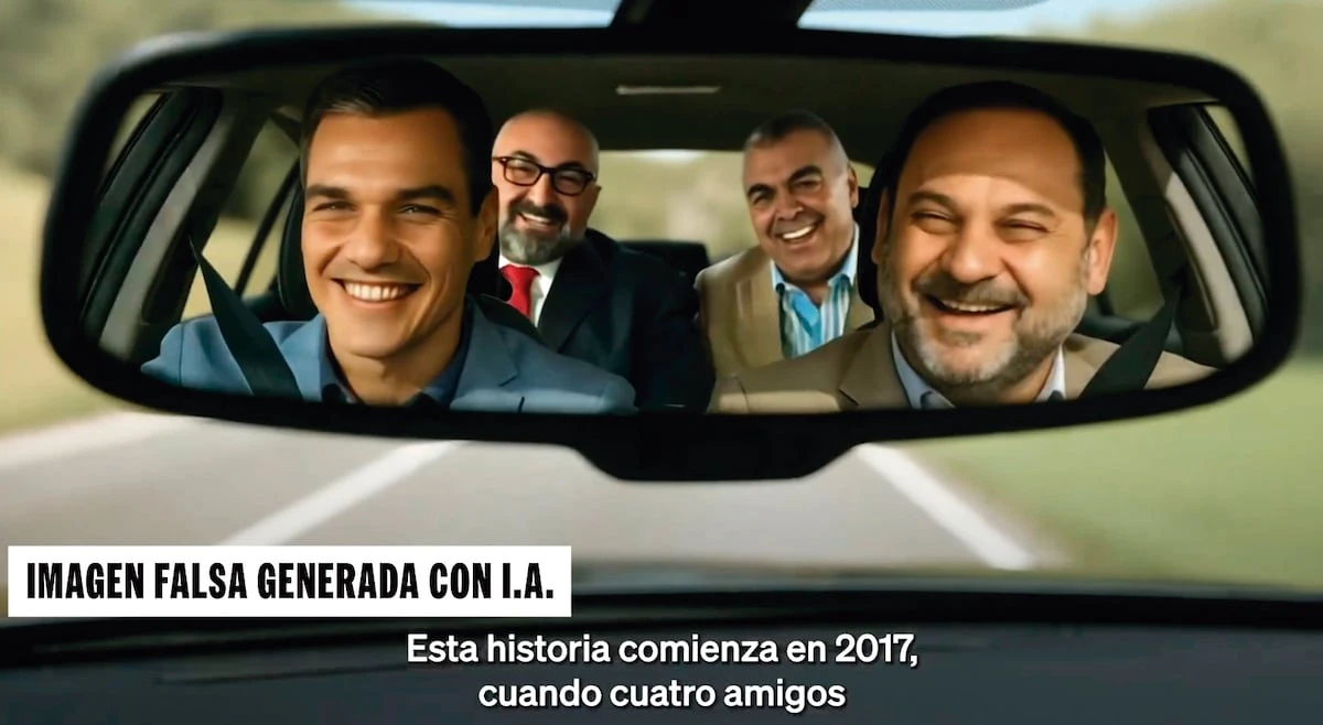 El PP recurre a la IA para atacar con un vídeo a Sánchez por las informaciones sobre Cerdán