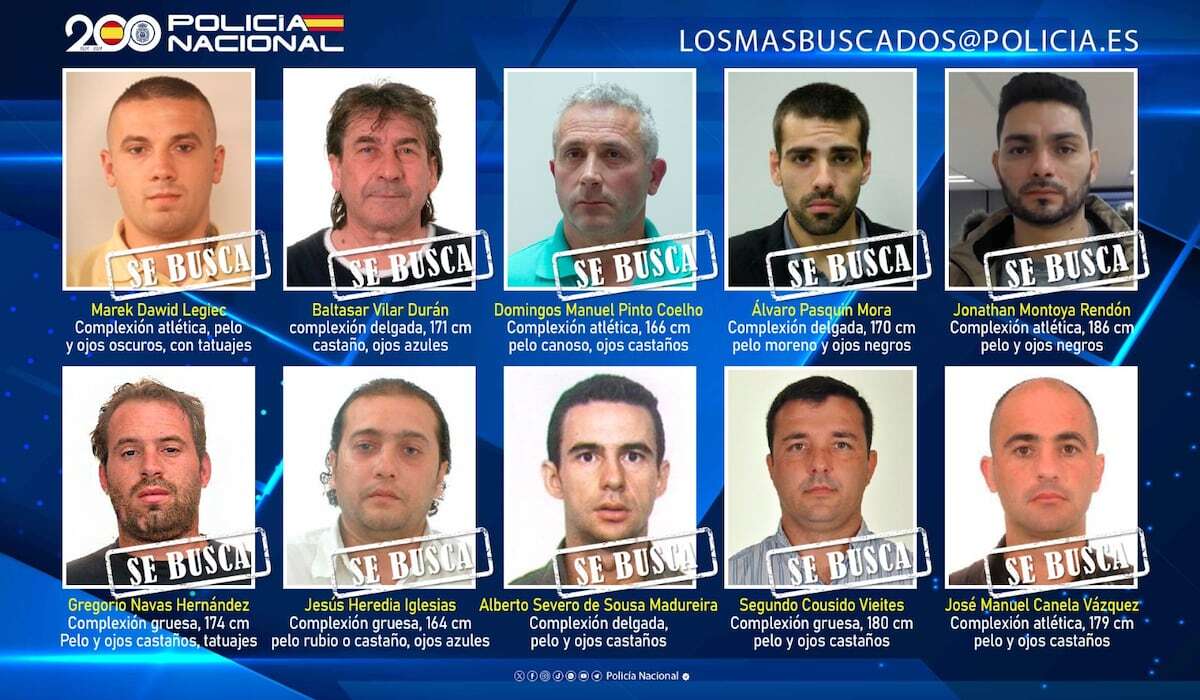 Tres narcos, dos violadores, un sicario y dos pederastas, entre los 10 delincuentes más buscados