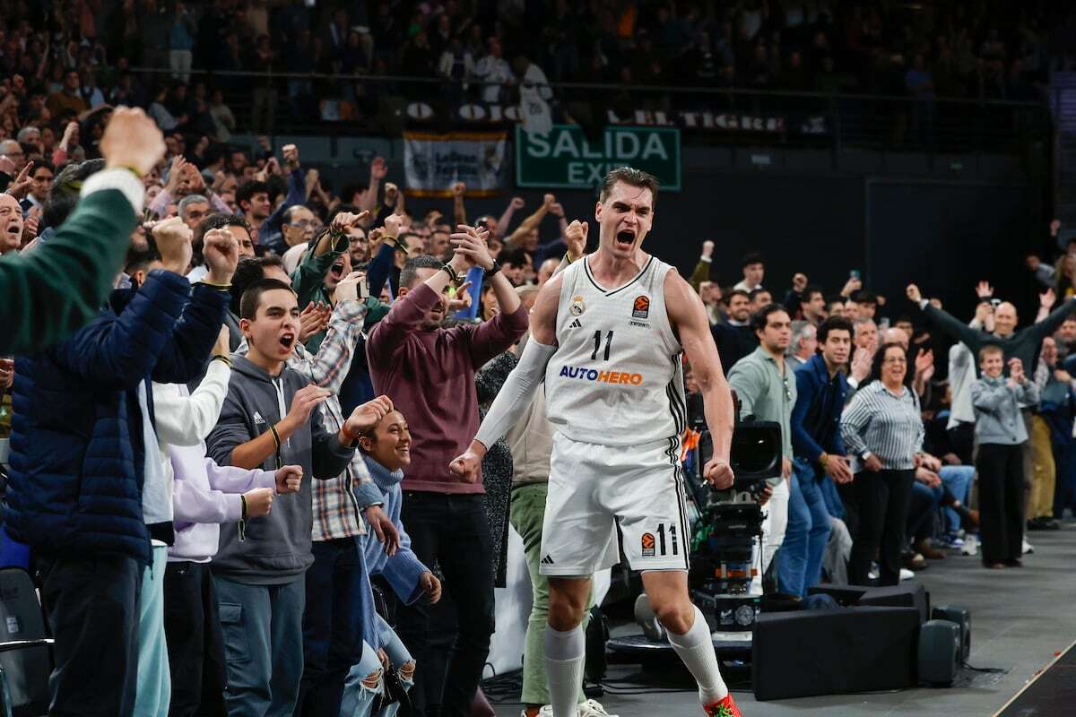 Súper Mario Hezonja da la victoria al Madrid ante el Baskonia con un triple en el último segundo