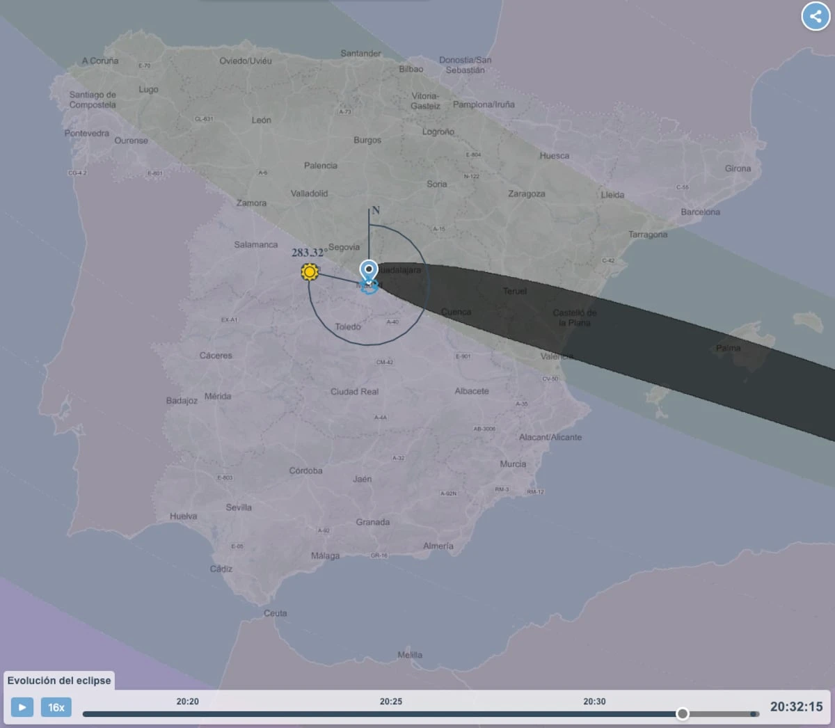 España ya tiene el mapa oficial de los eclipses totales de 2026 y 2027 para saber dónde ir a verlos