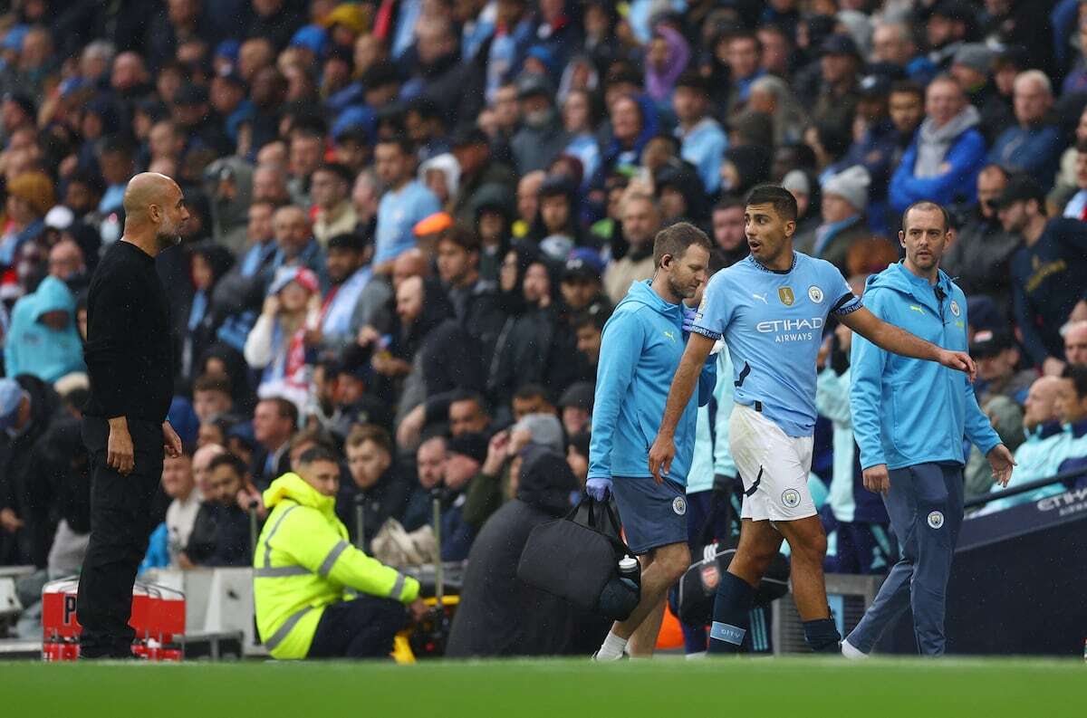 Guardiola, sobre la lesión de Rodri: “Estamos esperando a los médicos, pero estará fuera un tiempo”