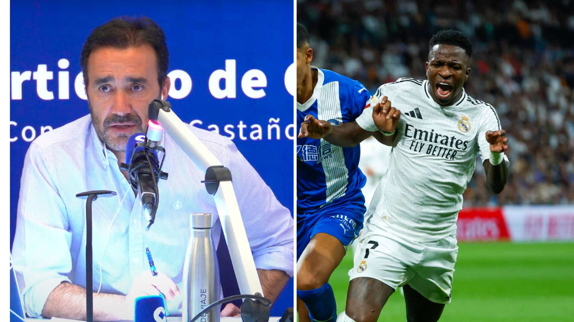 Juanma Castaño ve los gestos de Vinicius y señala un cambio de opinión en el Real Madrid: 