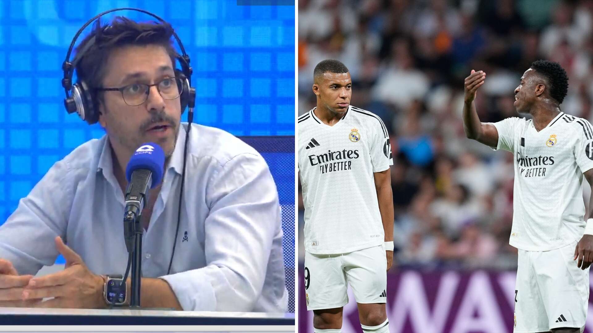 Roberto Morales destaca la conexión entre Vinicius y Mbappé para explicar el juego del Real Madrid: 