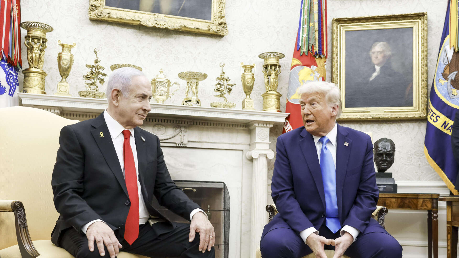 Donald Trump recibe a Netanyahu en la Casa Blanca y lanza un mensaje a los palestinos: 