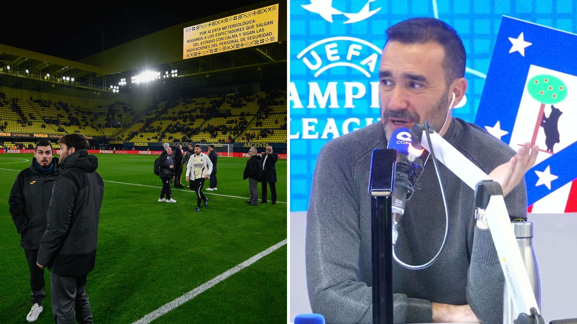 Juanma Castaño se sorprende por la reacción del público del Villarreal - Espanyol a la suspensión: 