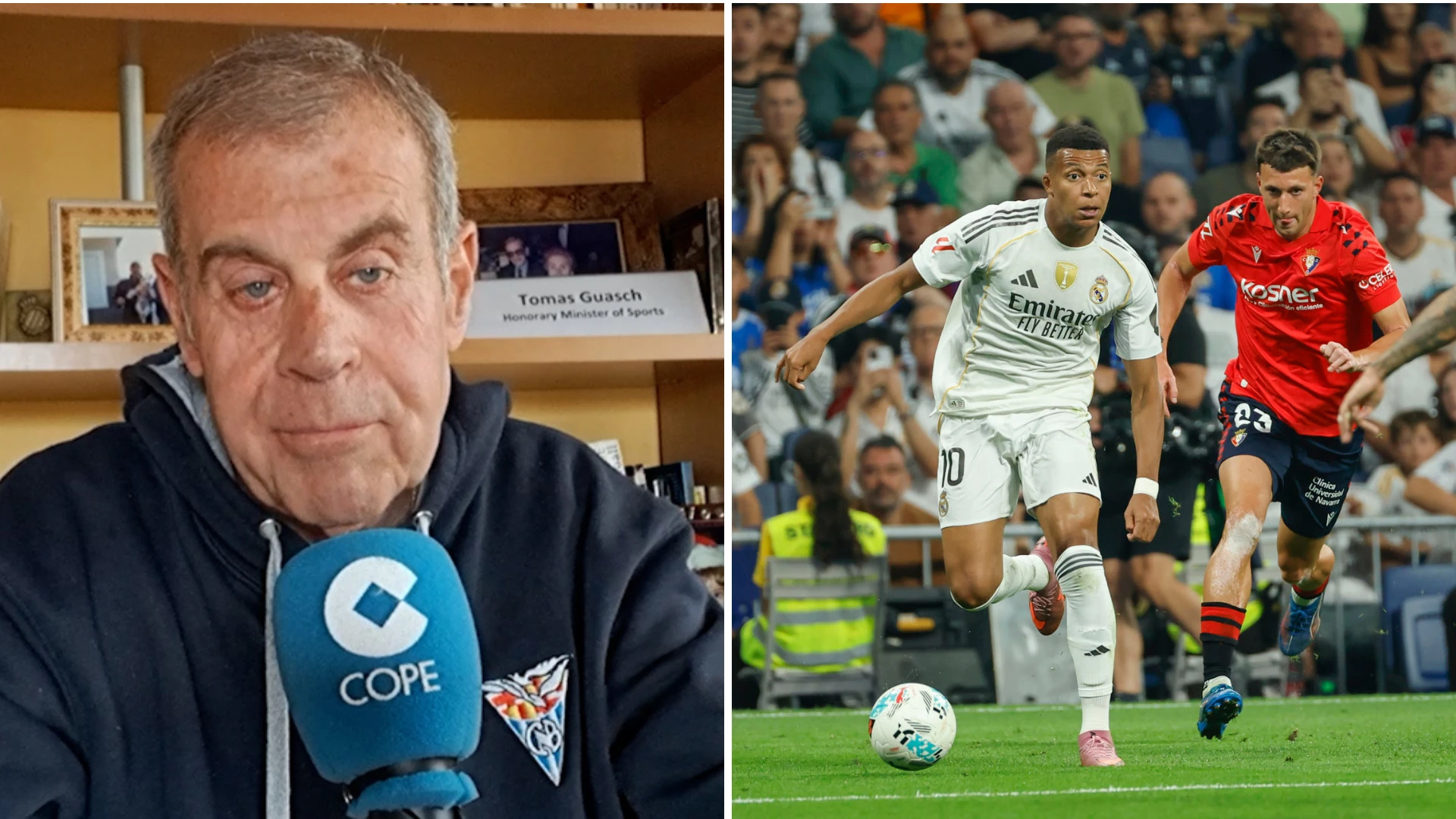 Tomás Guasch explota contra la decisión de LaLiga en el Real Madrid - Osasuna: 