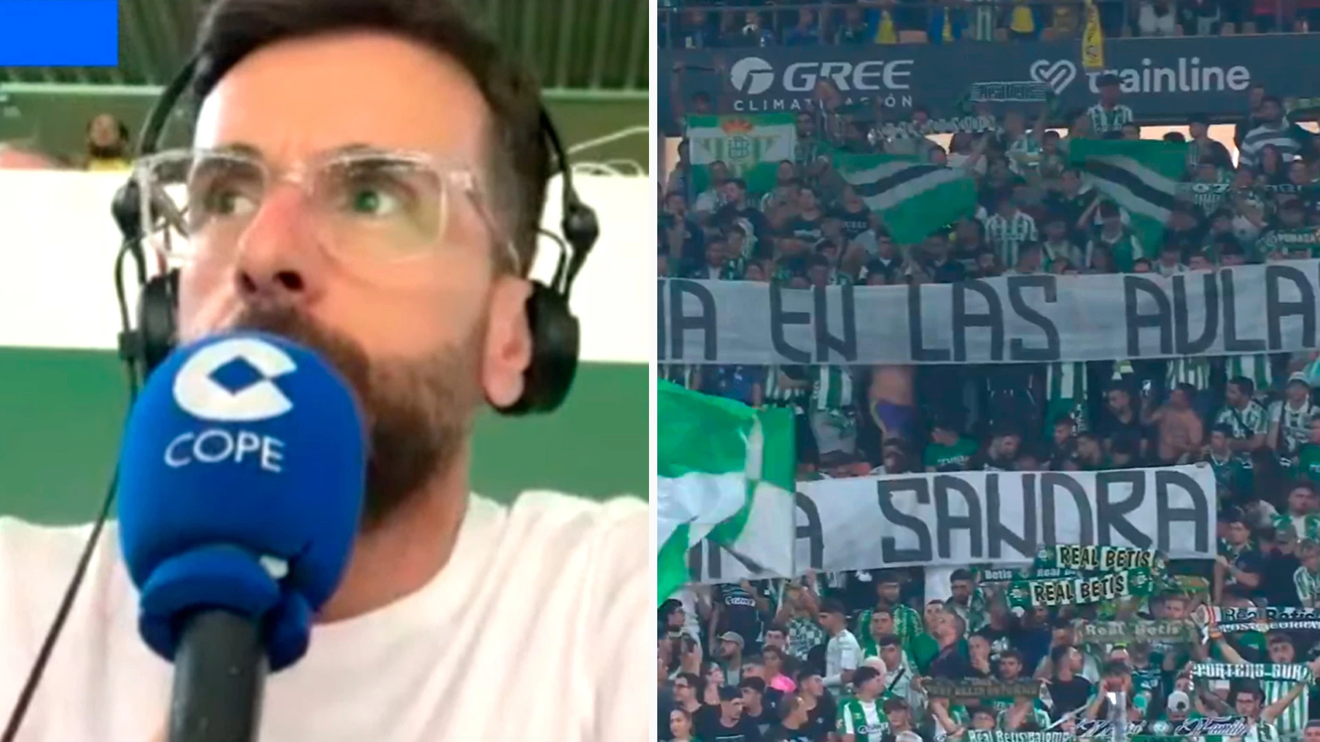 El potente mensaje de Rubén Martín, narrador de Tiempo de Juego, contra el bullying durante el minuto de silencio por Sandra Peña en La Cartuja: 