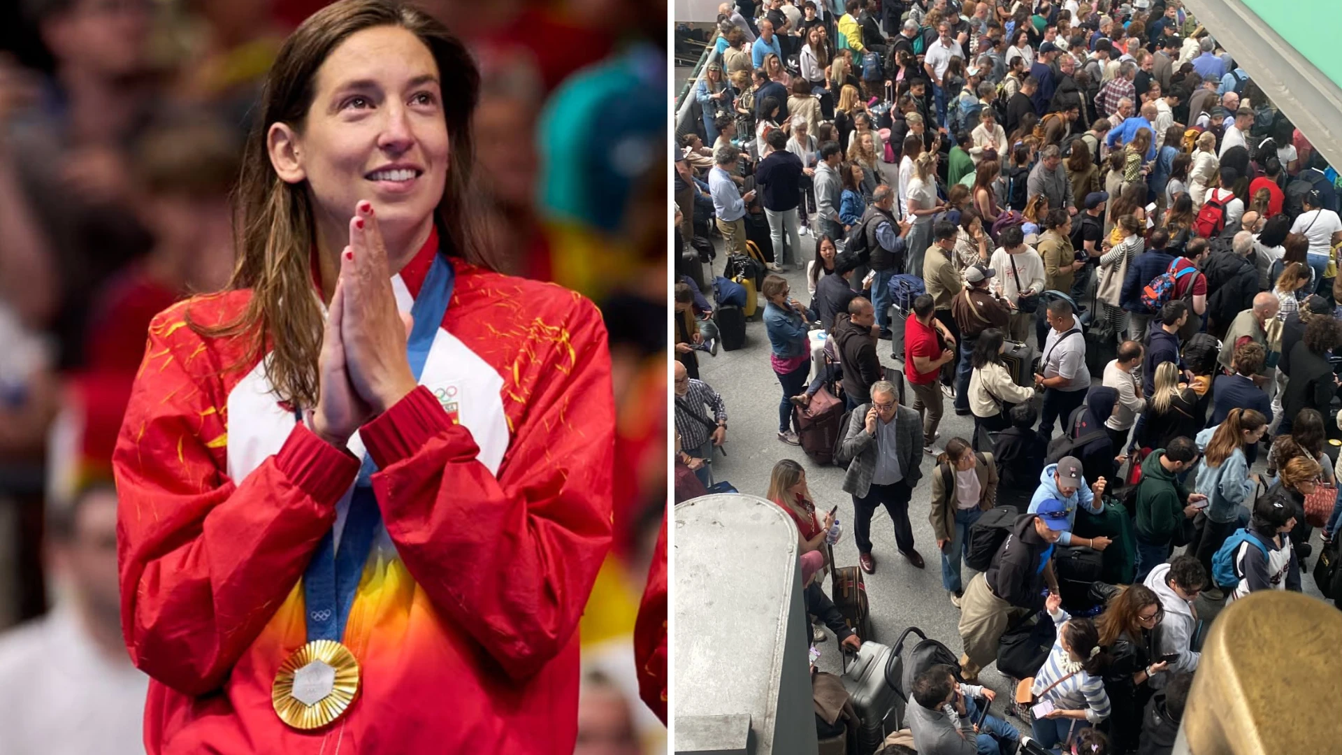 La odisea de Laura Ester, campeona olímpica de waterpolo, tras detenerse el tren en el que viajaba durante el apagón: 