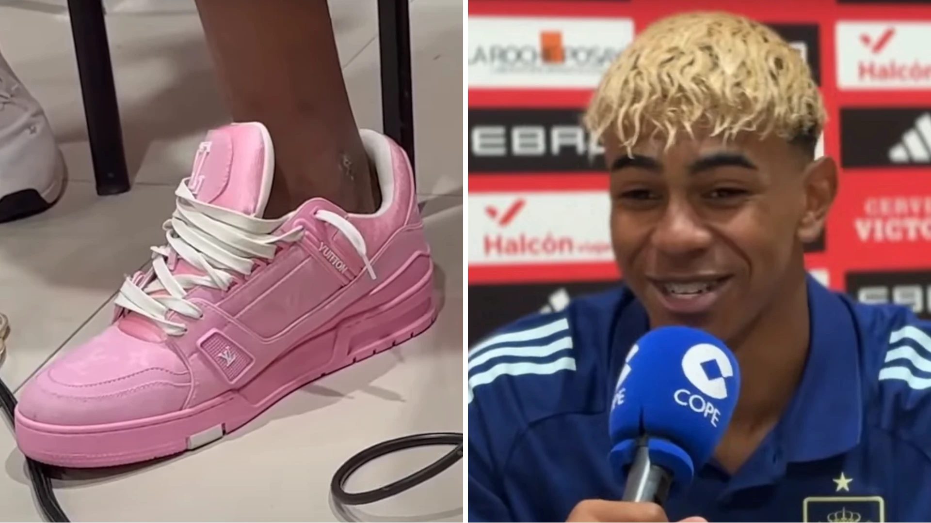 Las deportivas Louis Vuitton de 1.000 euros favoritas de Lamine Yamal, como confesó a Juanma Castaño