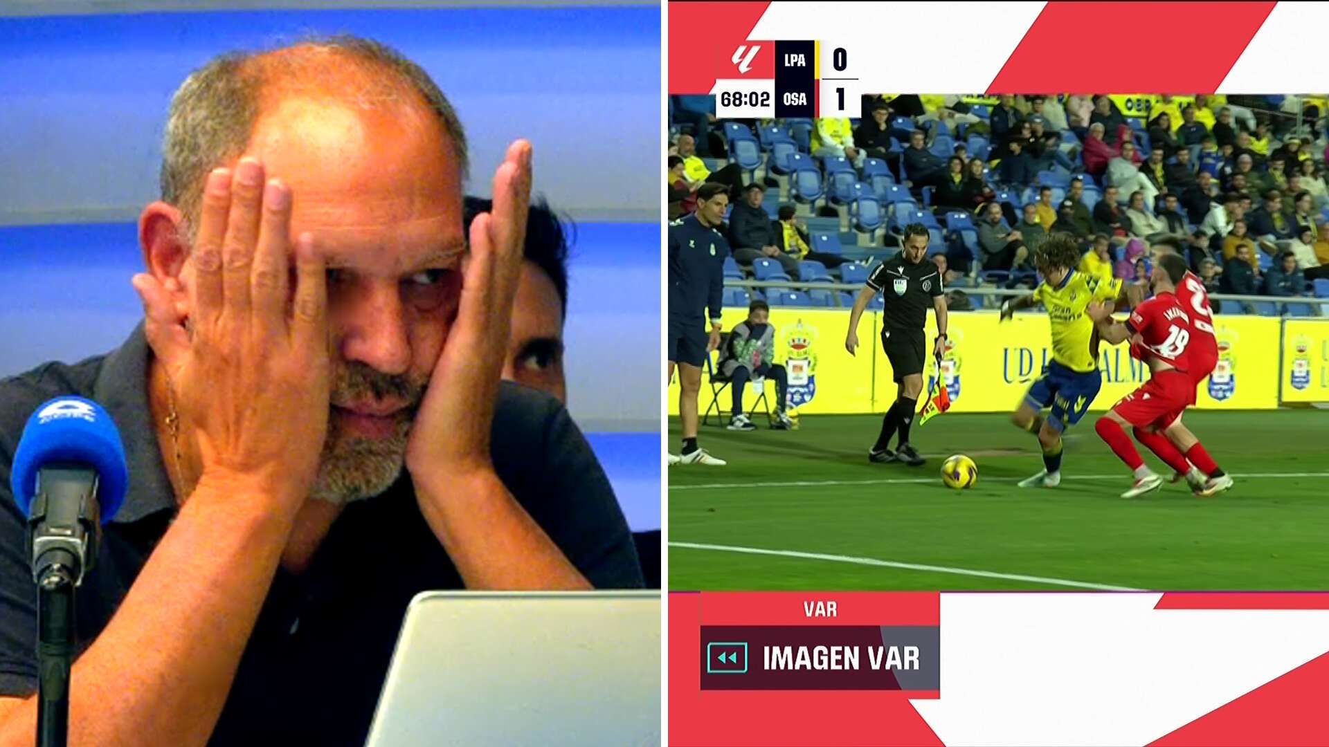 El 'explosivo' mensaje que manda Pedro Martín sobre el polémico penalti no pitado a Las Palmas ante Osasuna: 