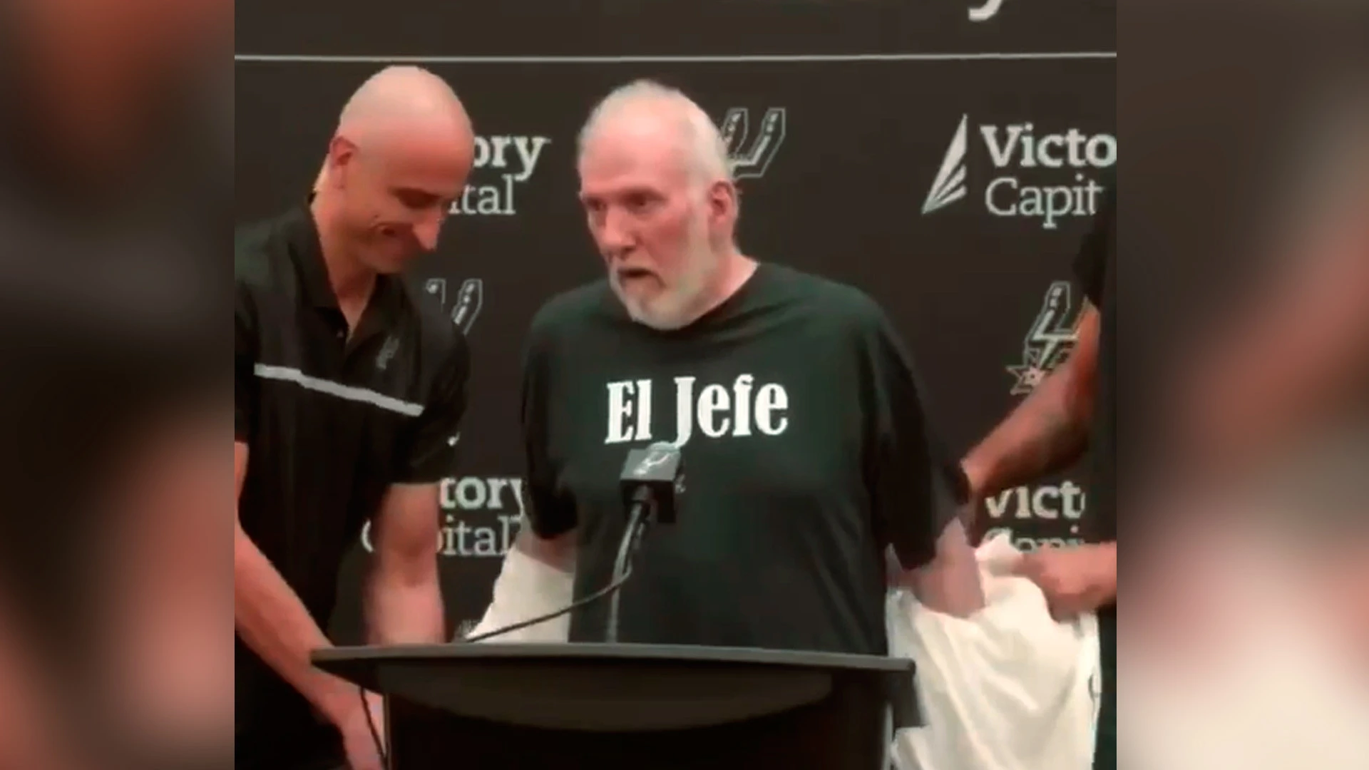 Gregg Popovich reaparece en público tras el derrame que sufrió con un mensaje sobre su nuevo cargo: 