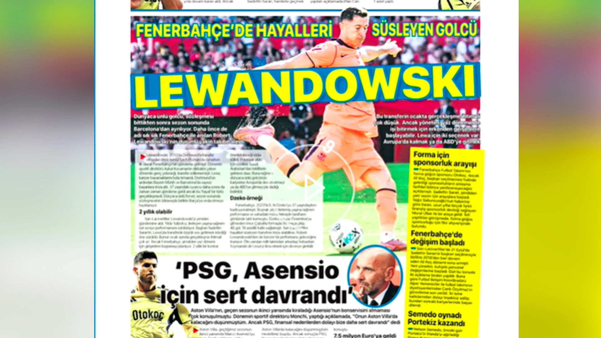El Fenerbaçe se fija en Robert Lewandowski para la próxima temporada