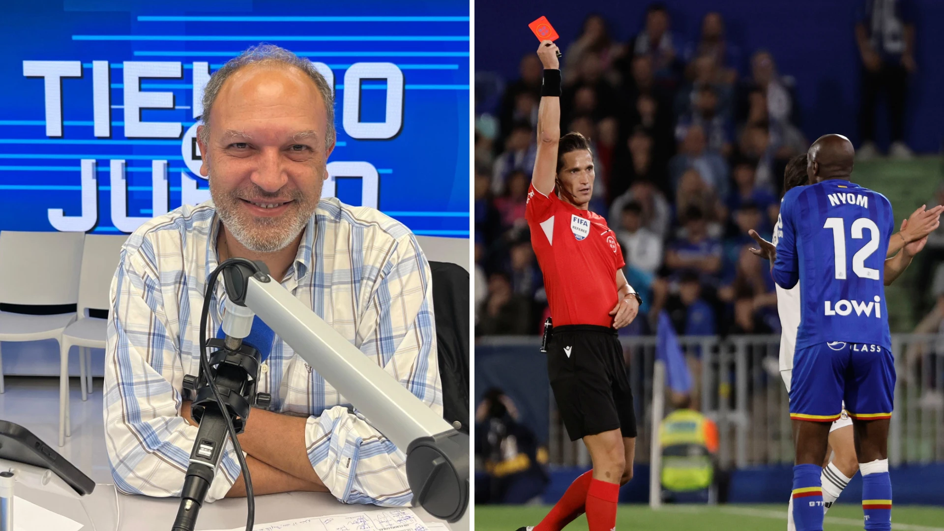 Pedro Martín, analista arbitral de Tiempo de Juego, le pone un '3' al colegiado del Getafe-Real Madrid Munuera Montero después de la 