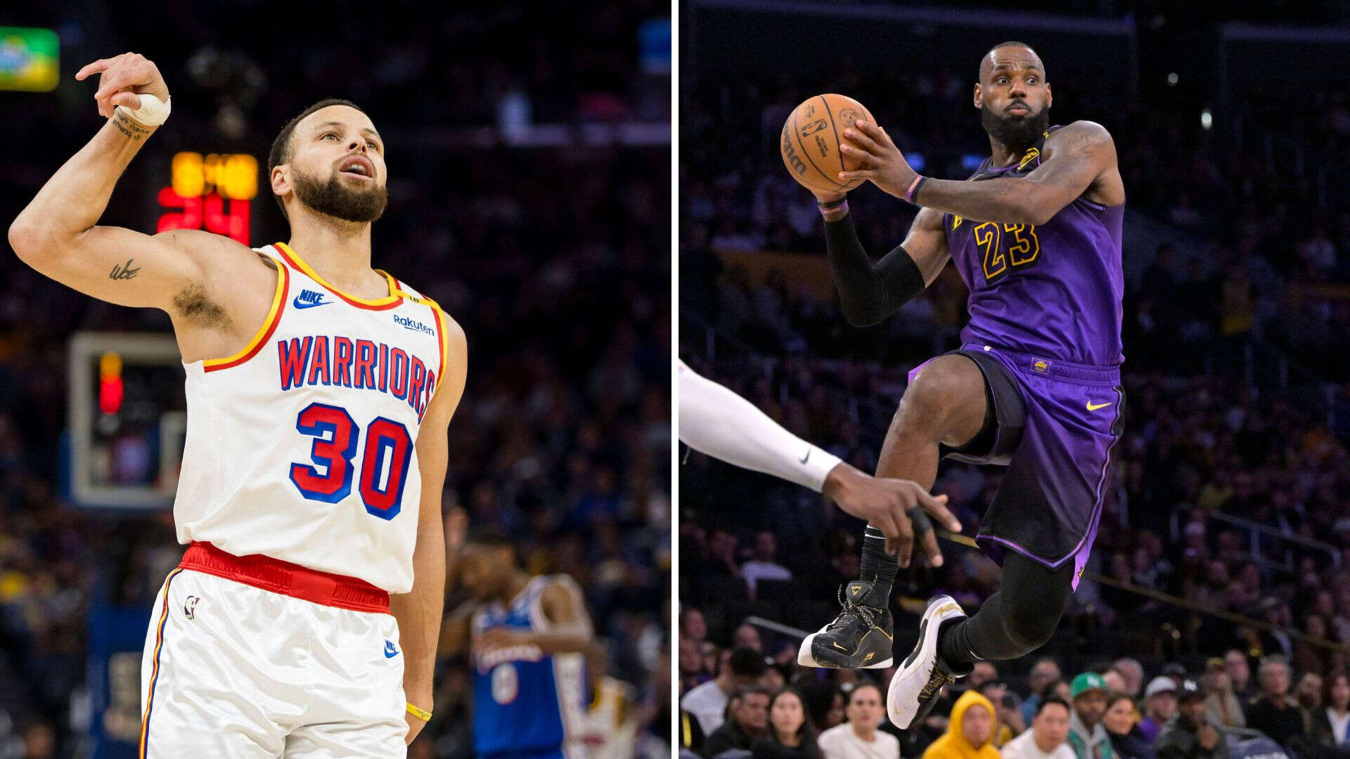 La noche perfecta de Curry; un espectacular LeBron da la victoria a los Lakers