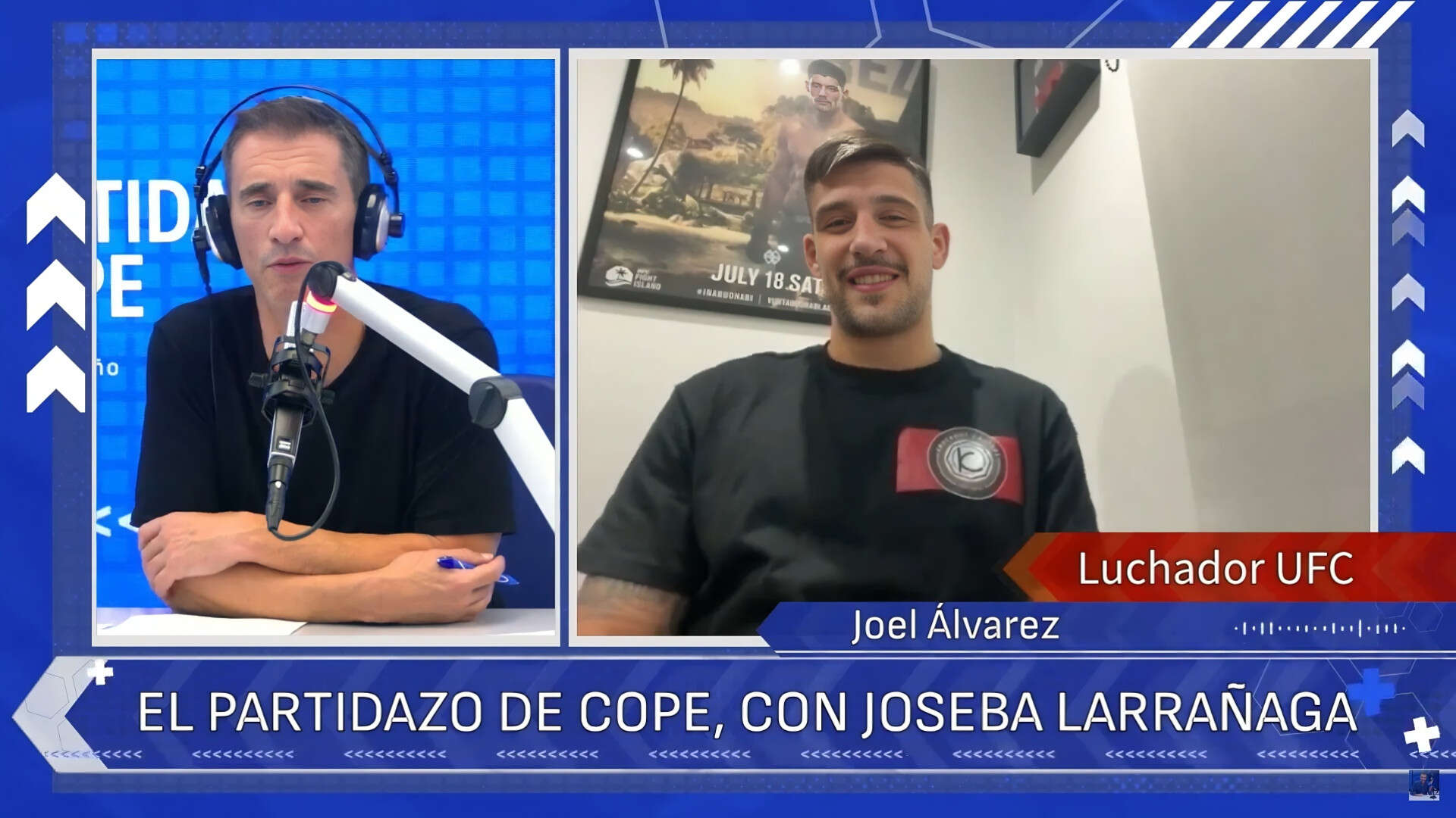 Joel Álvarez, luchador de la UFC, revela en El Partidazo de COPE su gran objetivo en las MMA: 