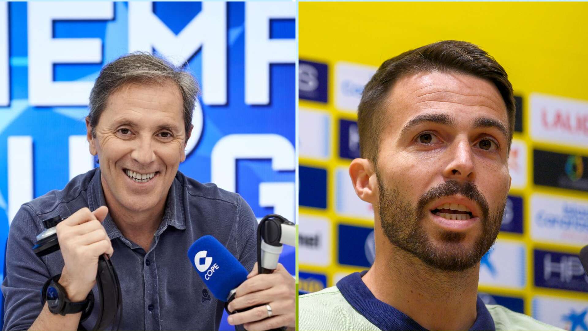 La sorpresa de Paco González con el homenaje a Kirian Rodríguez durante el partido entre Las Palmas y el Villarreal: 