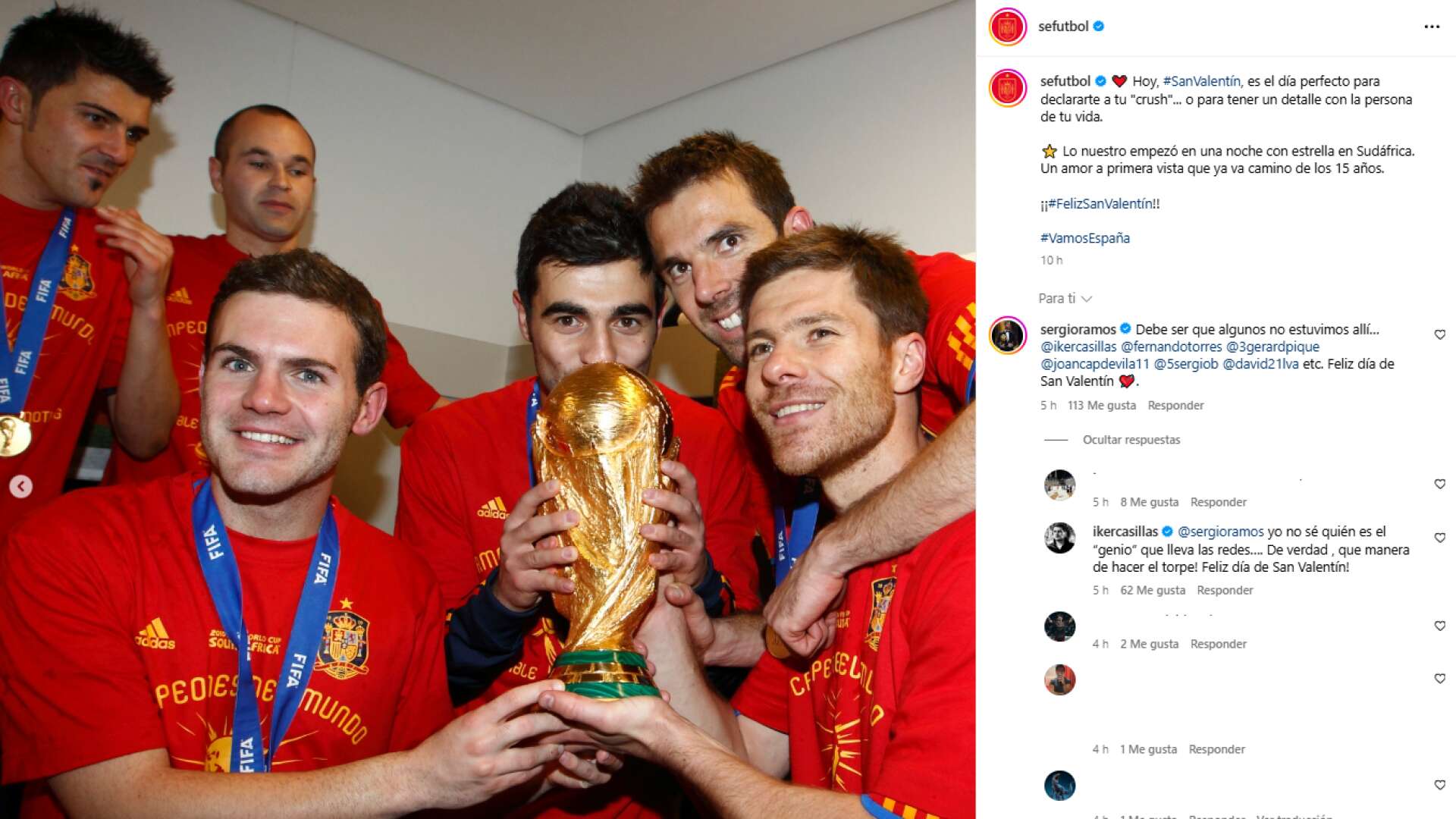 Los 'zascas' de Sergio Ramos y Casillas por una publicación de la selección: 