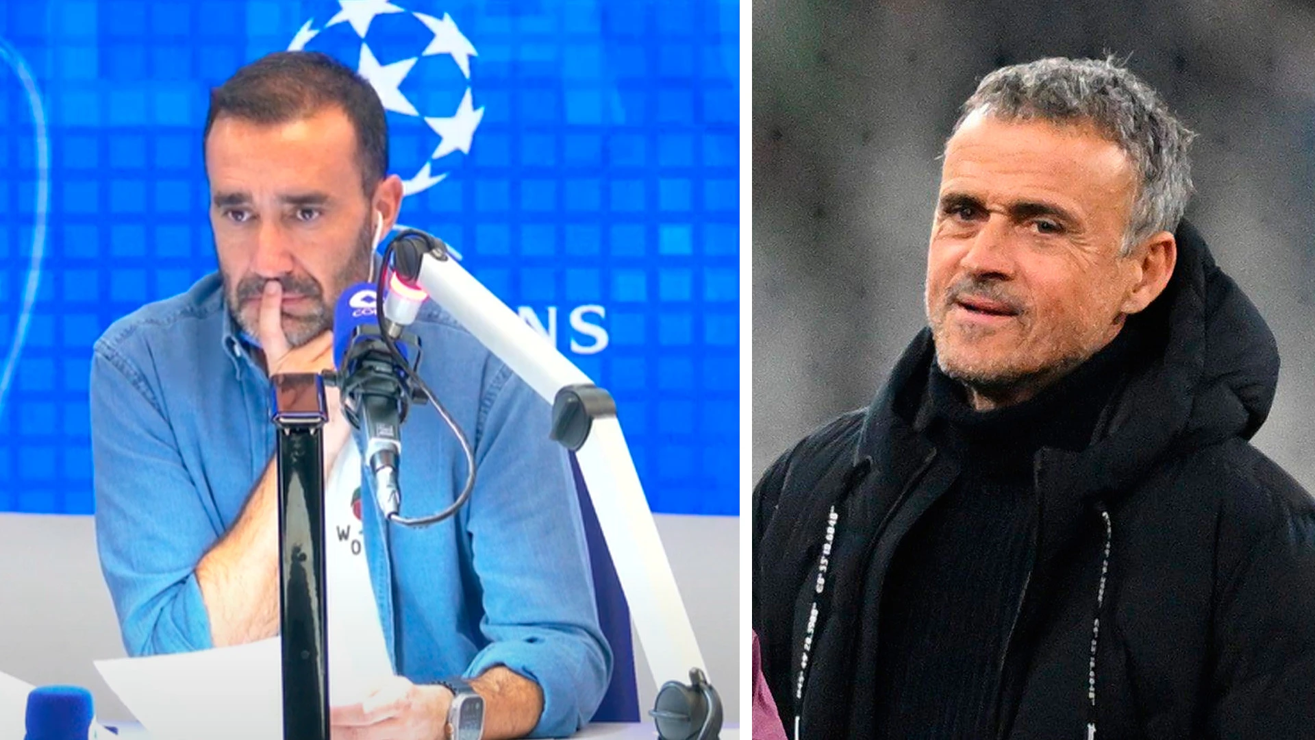 La defensa de Juanma Castaño a la periodista que se llevó la desafiante contestación de Luis Enrique: 