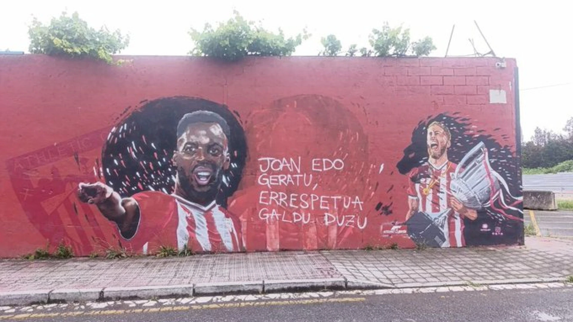 Vandalizan un mural de Nico Williams en Barakaldo: 