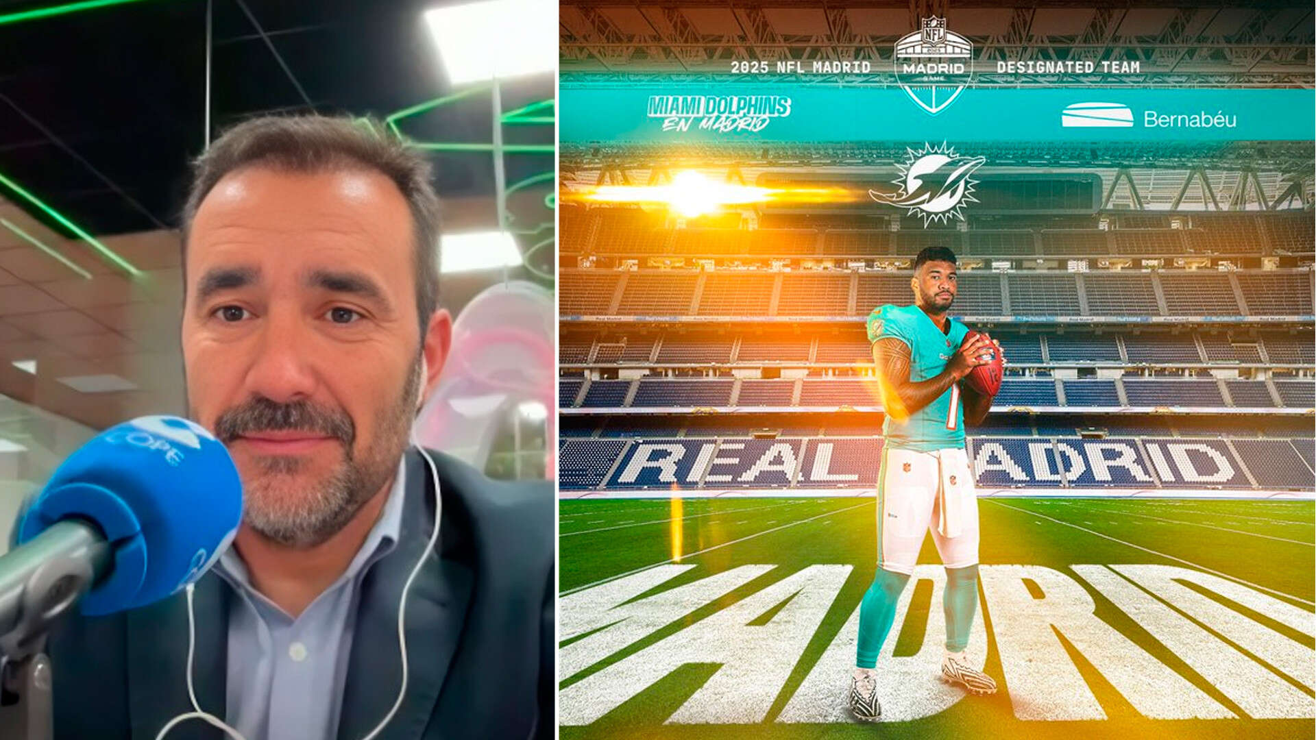 Juanma Castaño, atónito ante los preparativos que deberá hacer el Bernabéu para acoger un partido de la NFL: 