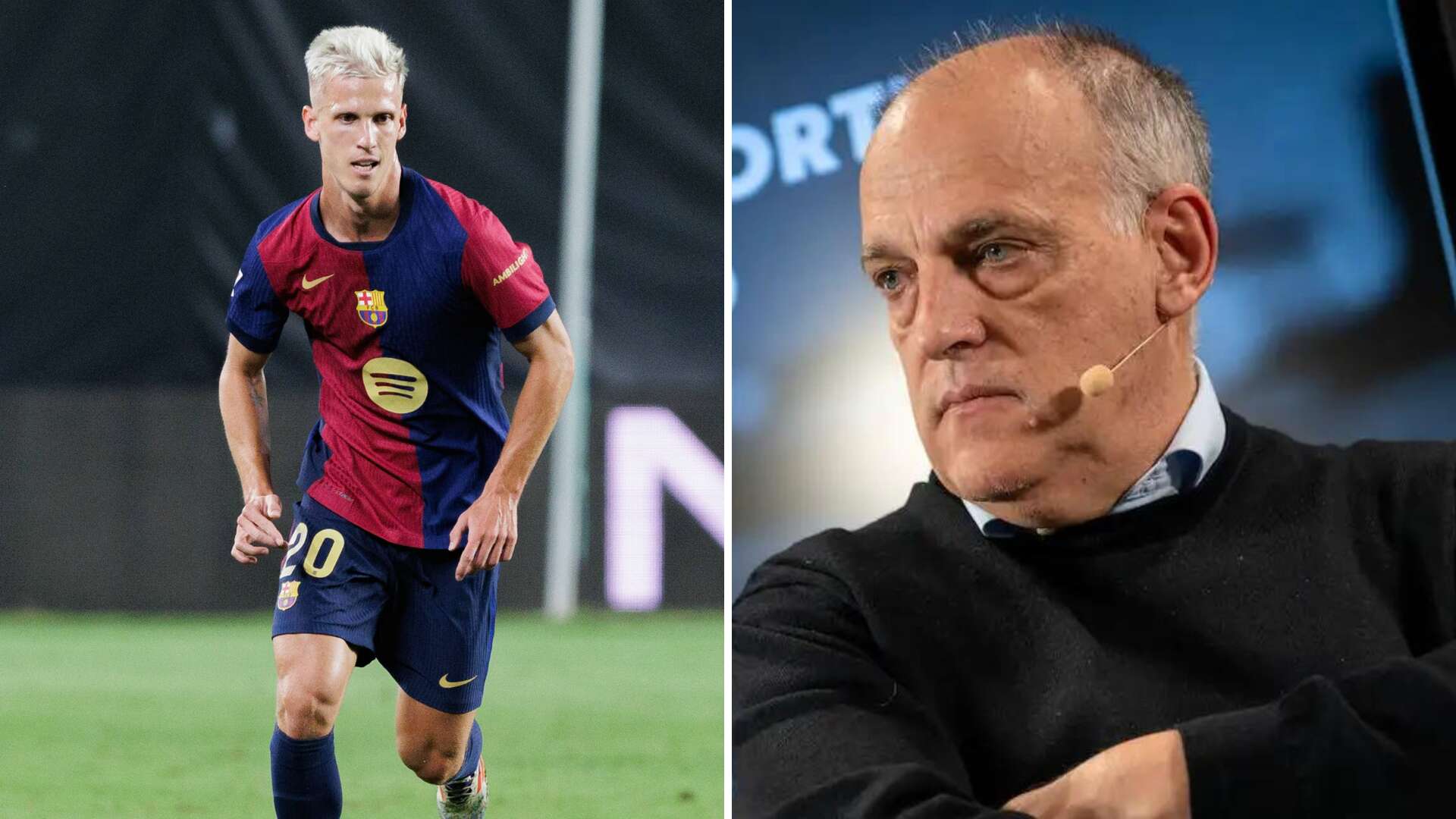 LaLiga se plantea acudir a la Justicia Ordinaria para impedir que Dani Olmo y Pau Victor puedan jugar