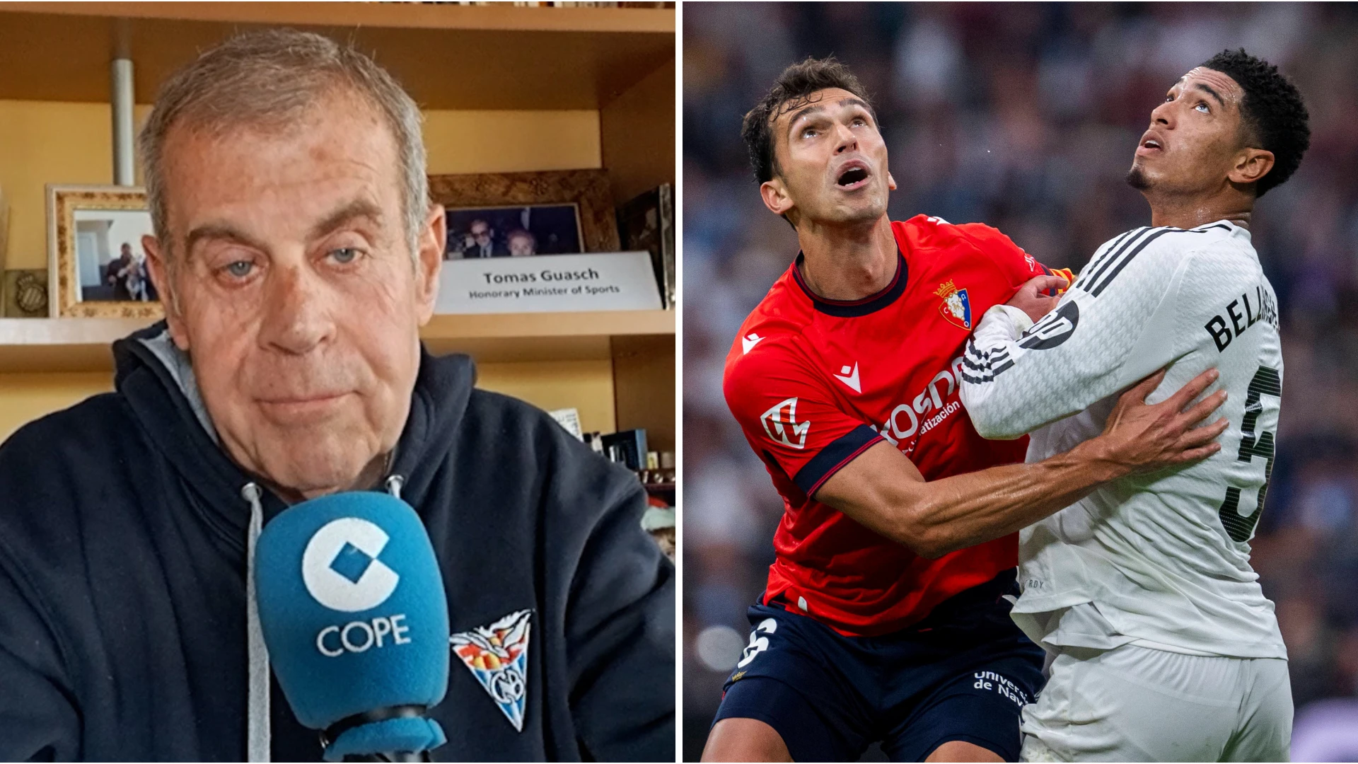 Lo que espera Tomás Guasch del Real Madrid-Osasuna: 