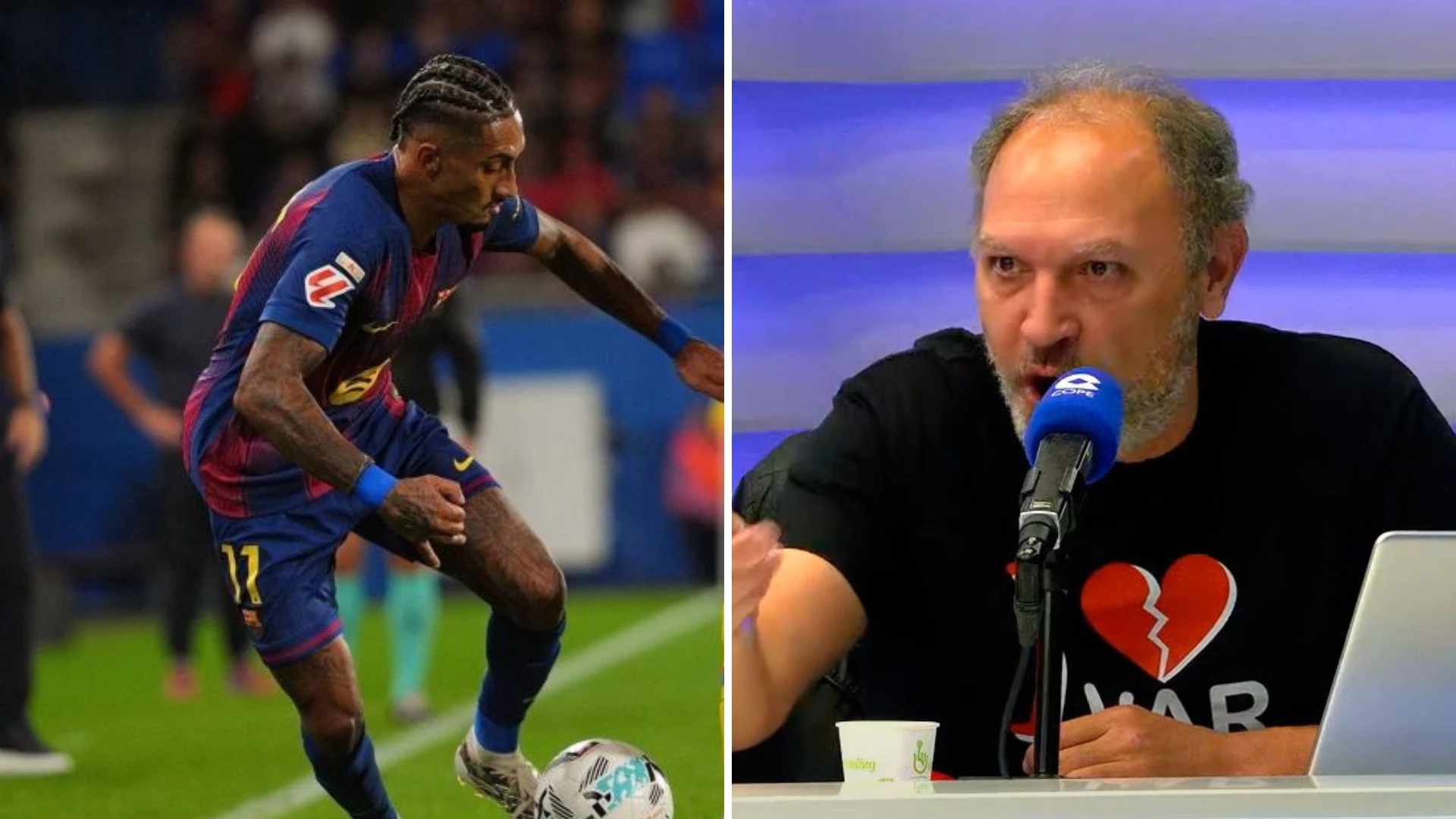 Pedro Martín analiza la posible expulsión perdonada a Raphinha en el Barcelona-Getafe: 