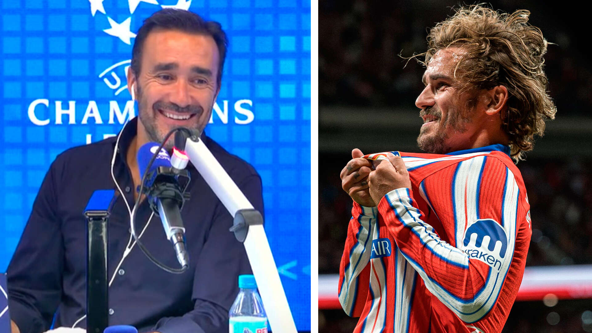 El ataque de risa de Juanma Castaño cuando Griezmann cuenta dónde acaban los trofeos 'MVP' en su casa