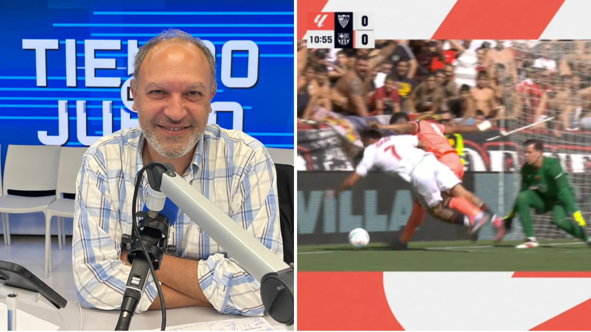 Pedro Martín, especialista arbitral de Tiempo de Juego, analiza el penalti de Araujo en el Sevilla-Barça: 