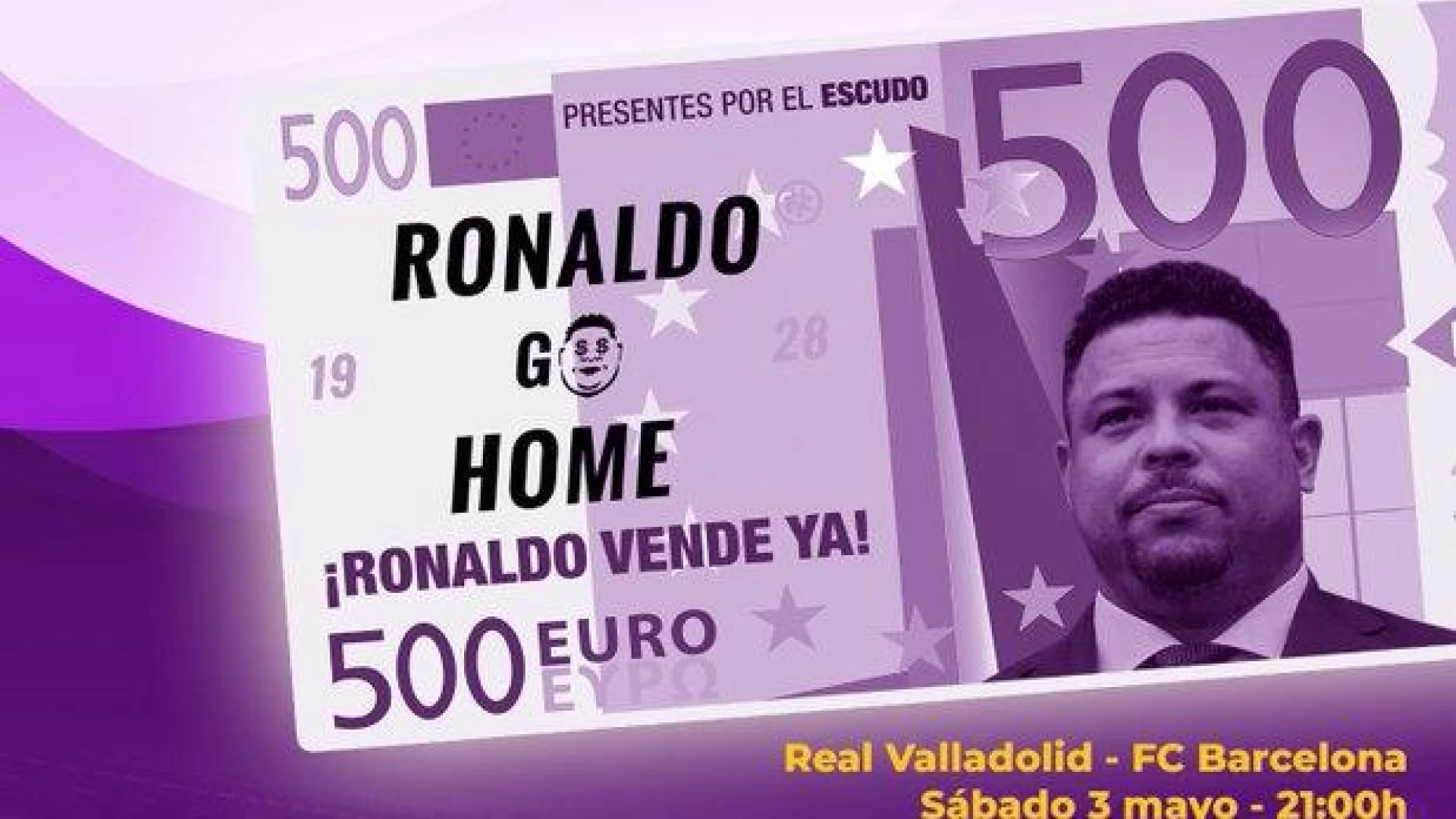 La aclaración de la Federación de Peñas del Valladolid sobre las protestas contra Ronaldo previstas durante el partido ante el Barça ante las posibles multas