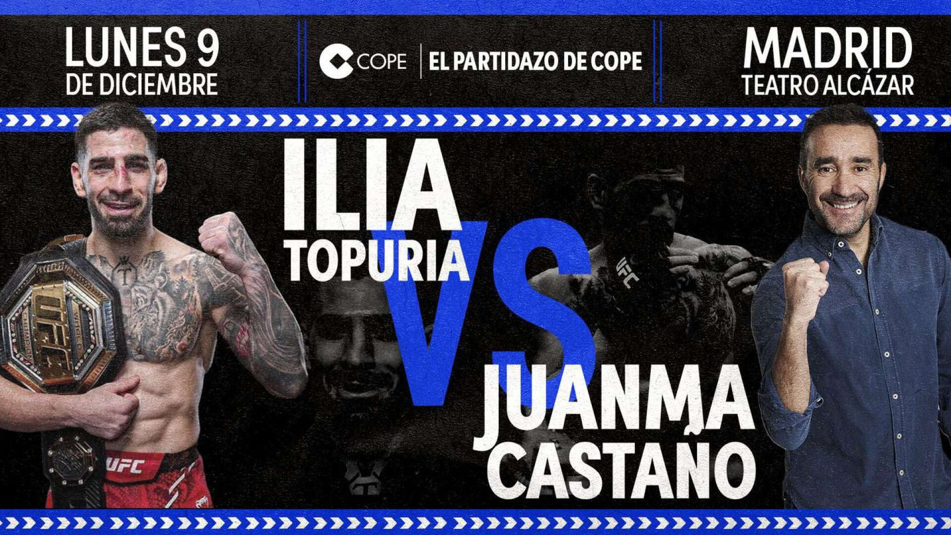 Sigue en directo el programa especial de El Partidazo de COPE con Ilia Topuria