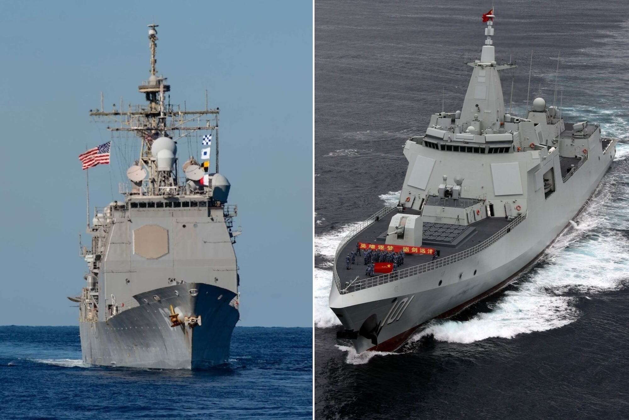 US vs. Chinese cruisers: China is building its top surface warship at breakneck speed, and it's a match for its US rival