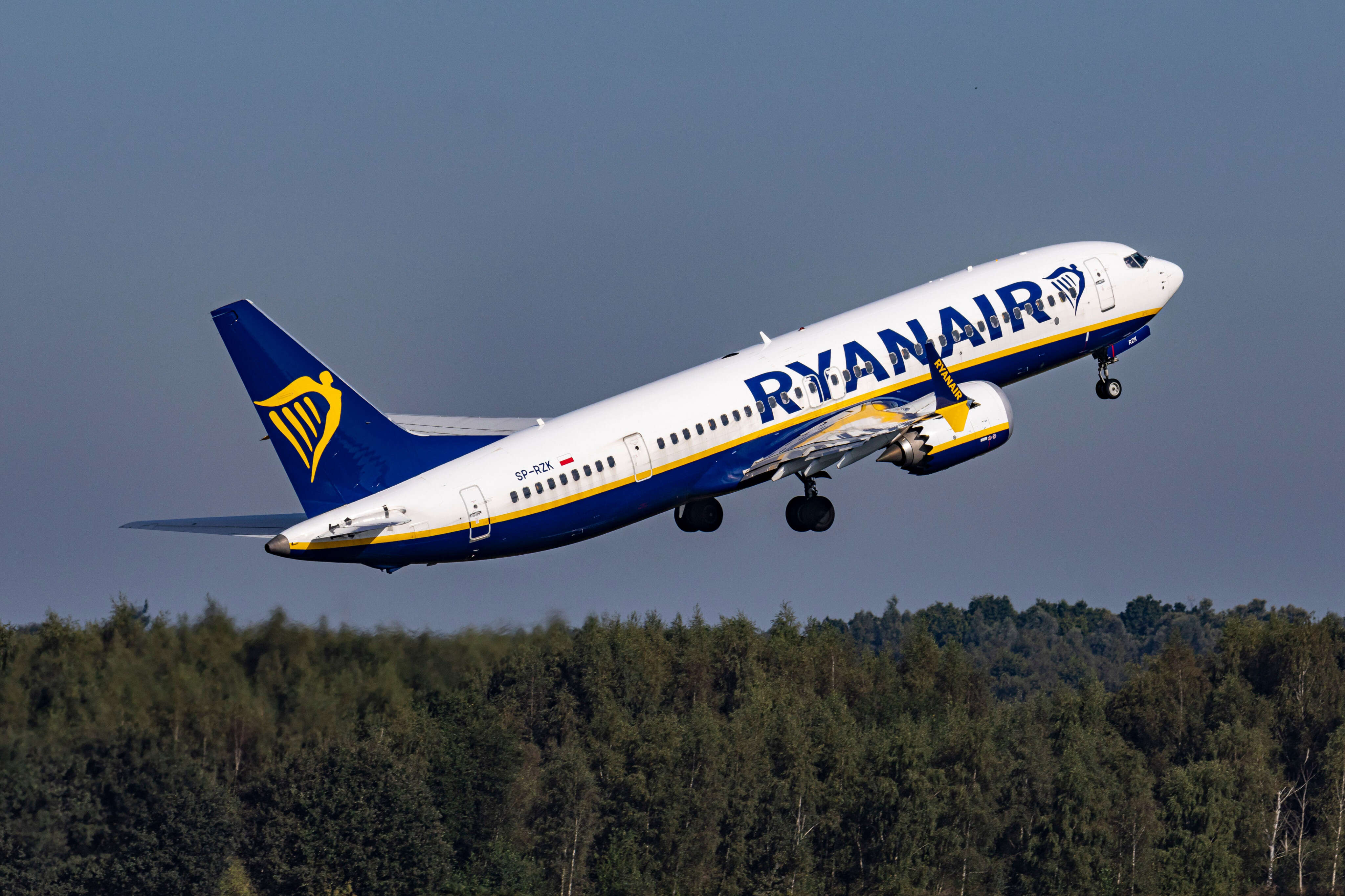 A Ryanair Boeing 737's tires burst on landing, leaving a 500-yard gouge in the runway at one of Italy's busiest airports