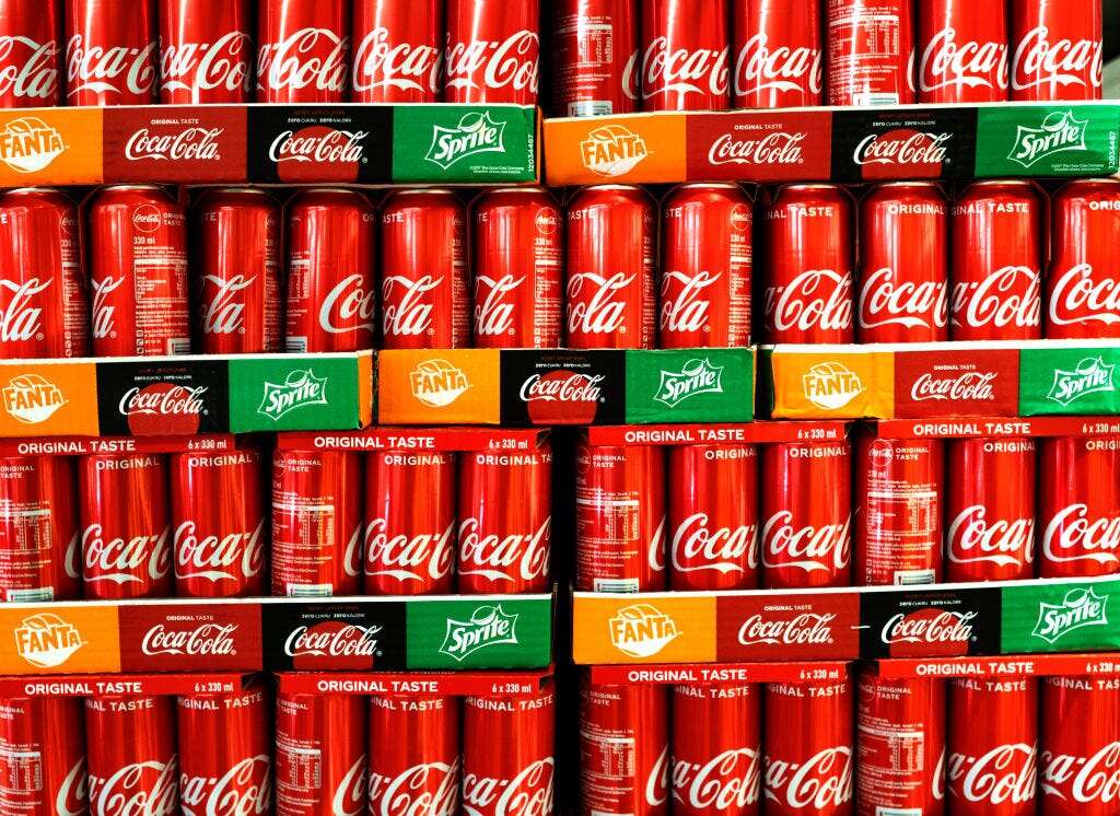 Coca-Cola says fewer people are eating dinner out, and it's hurting sales of its drinks