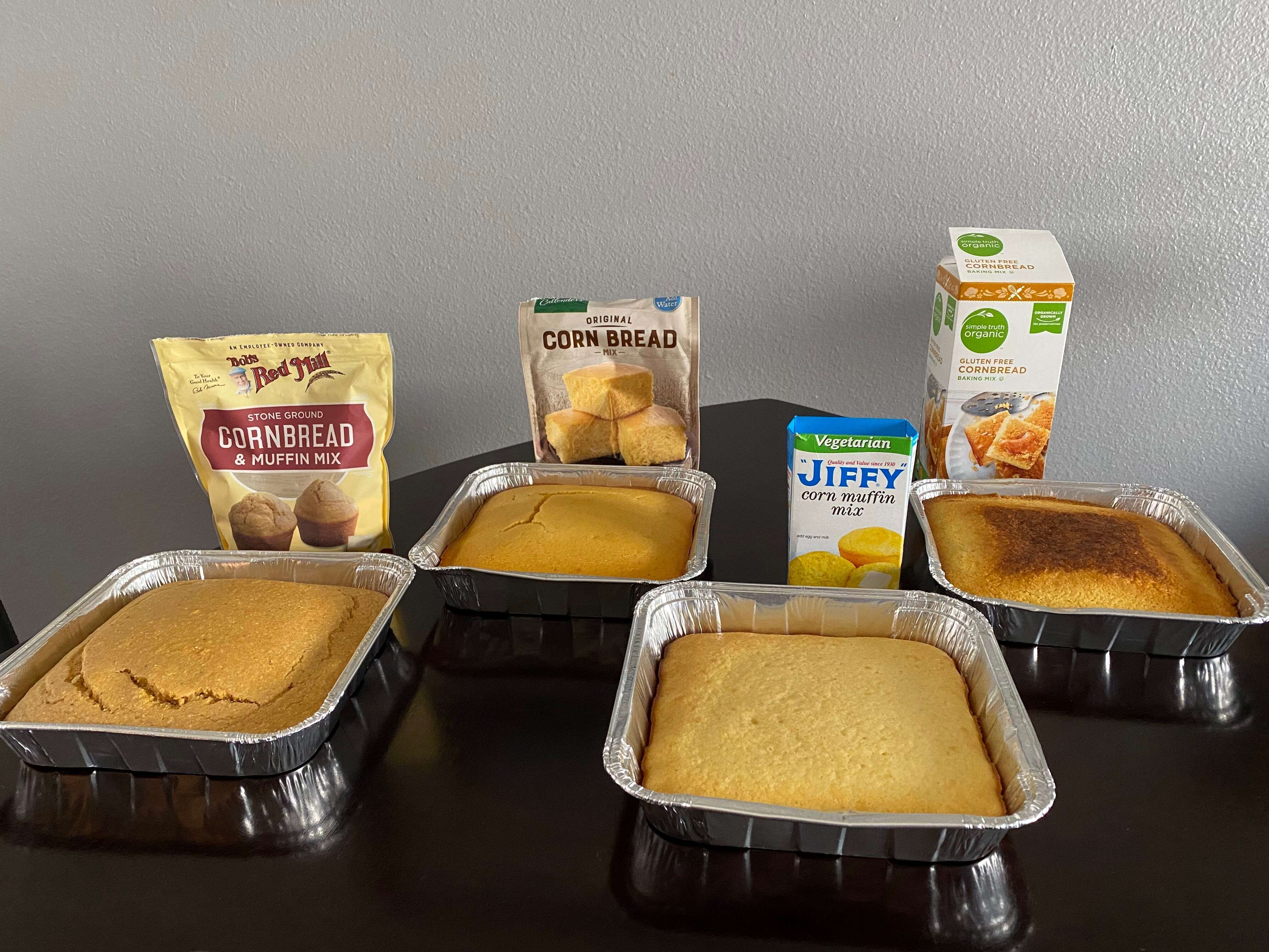 I tried 4 cornbread mixes from the grocery store, and the best was less than $1