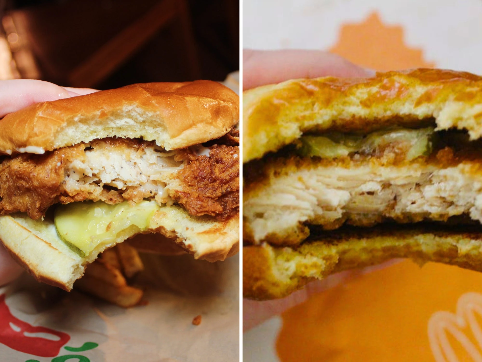 I compared Chili's Big Crispy chicken sandwich to McDonald's McCrispy. One was a way better value.