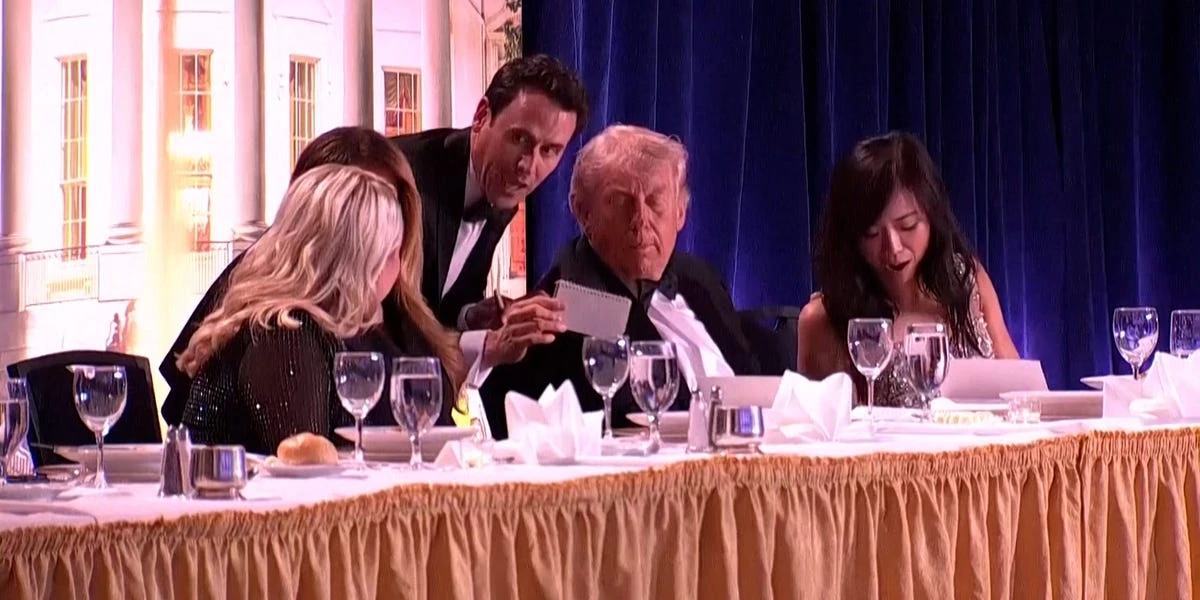 Video shows moment Donald Trump was evacuated from the White House Correspondents' Dinner