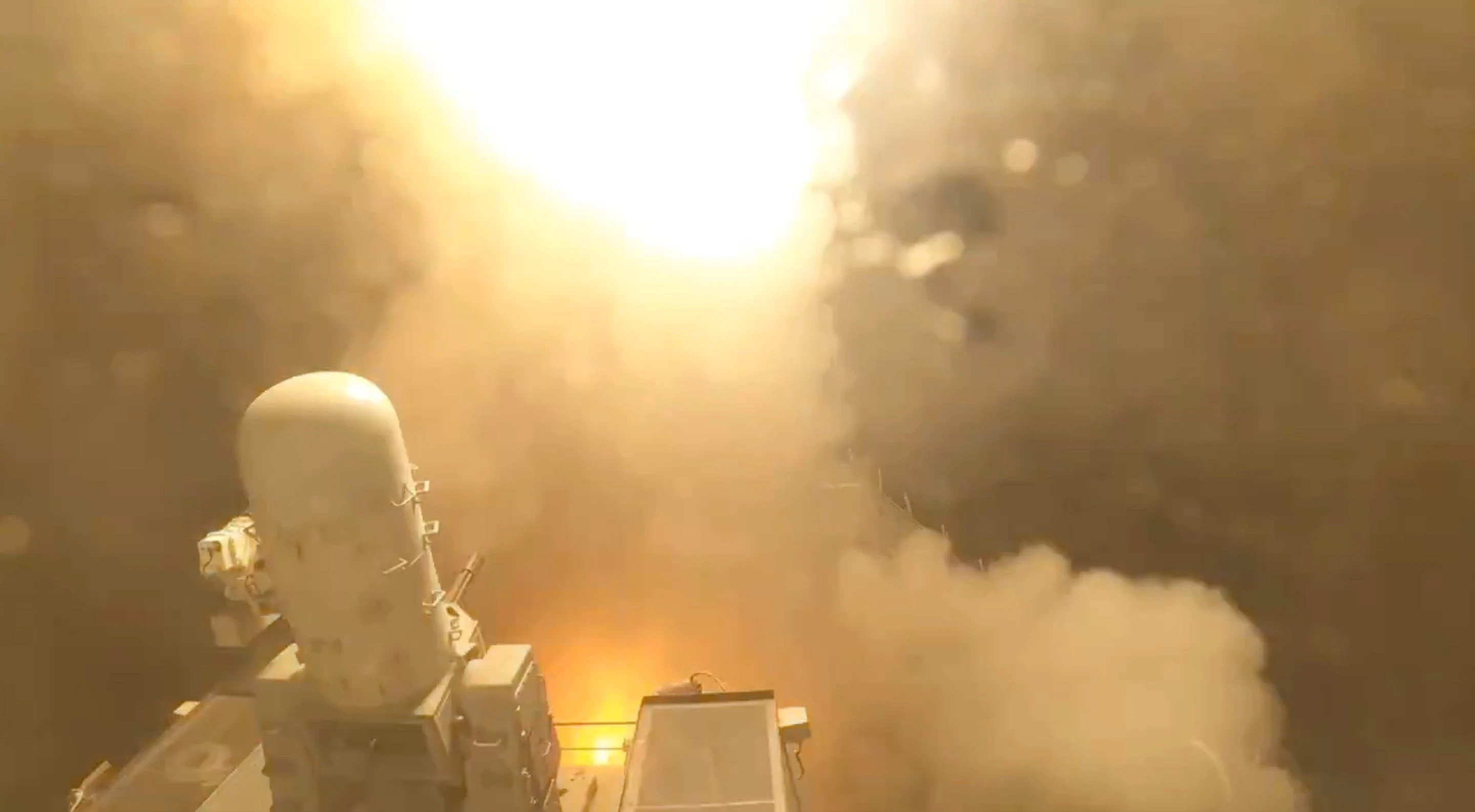 US Navy brags in game-day video a destroyer is 22-0 against the missiles and other threats Iran-backed rebels are throwing around