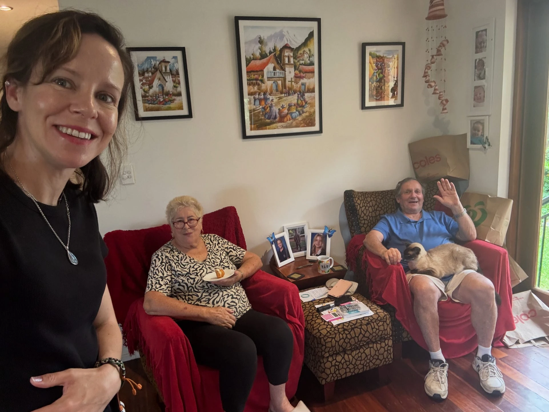 My family of 5 moved in with my parents. There are pros and cons, but it's worth it for my kids to get more time with their grandparents.