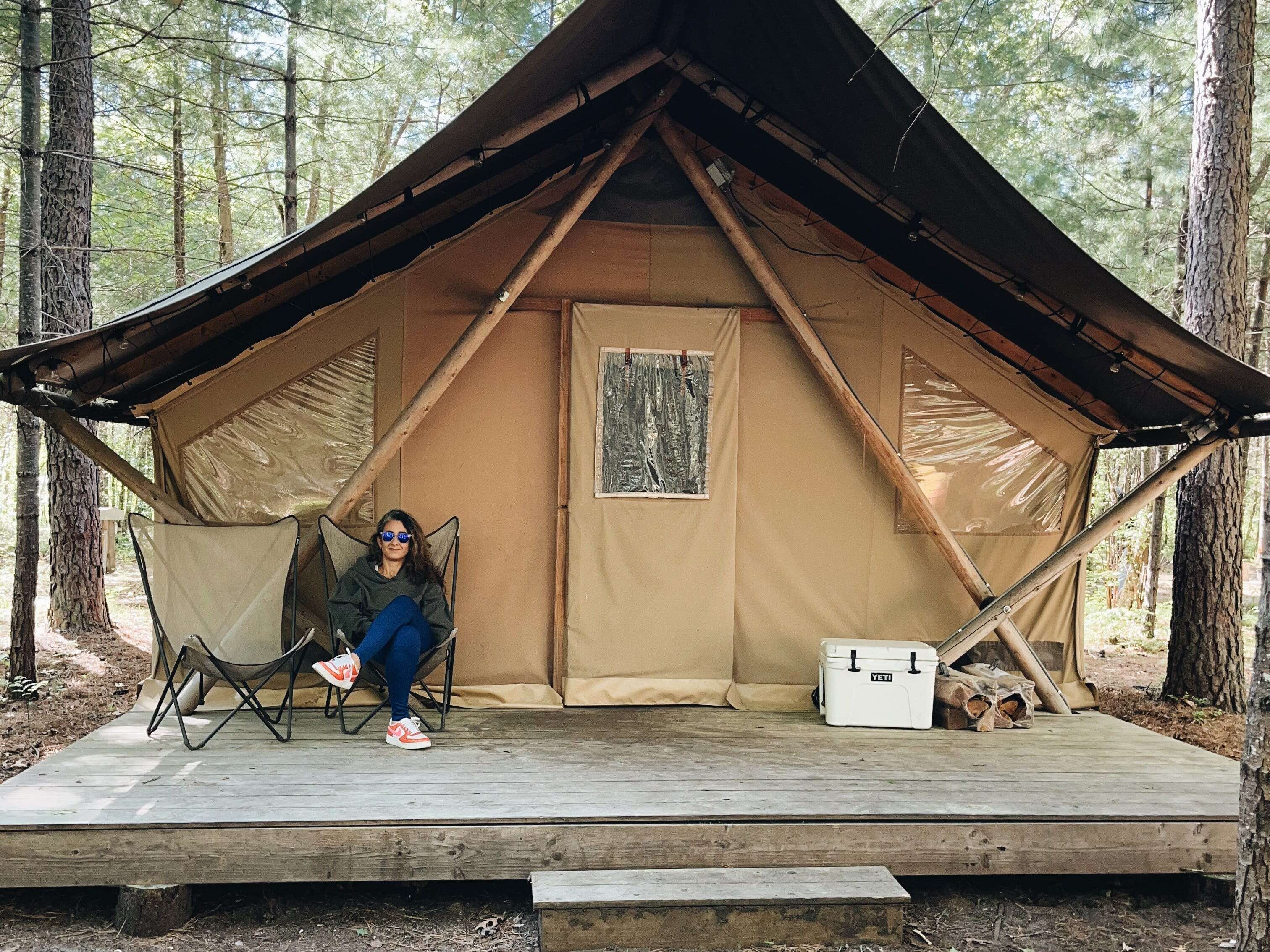 My family of 5 went camping in Maine. Having a kid-friendly campsite made things easier.