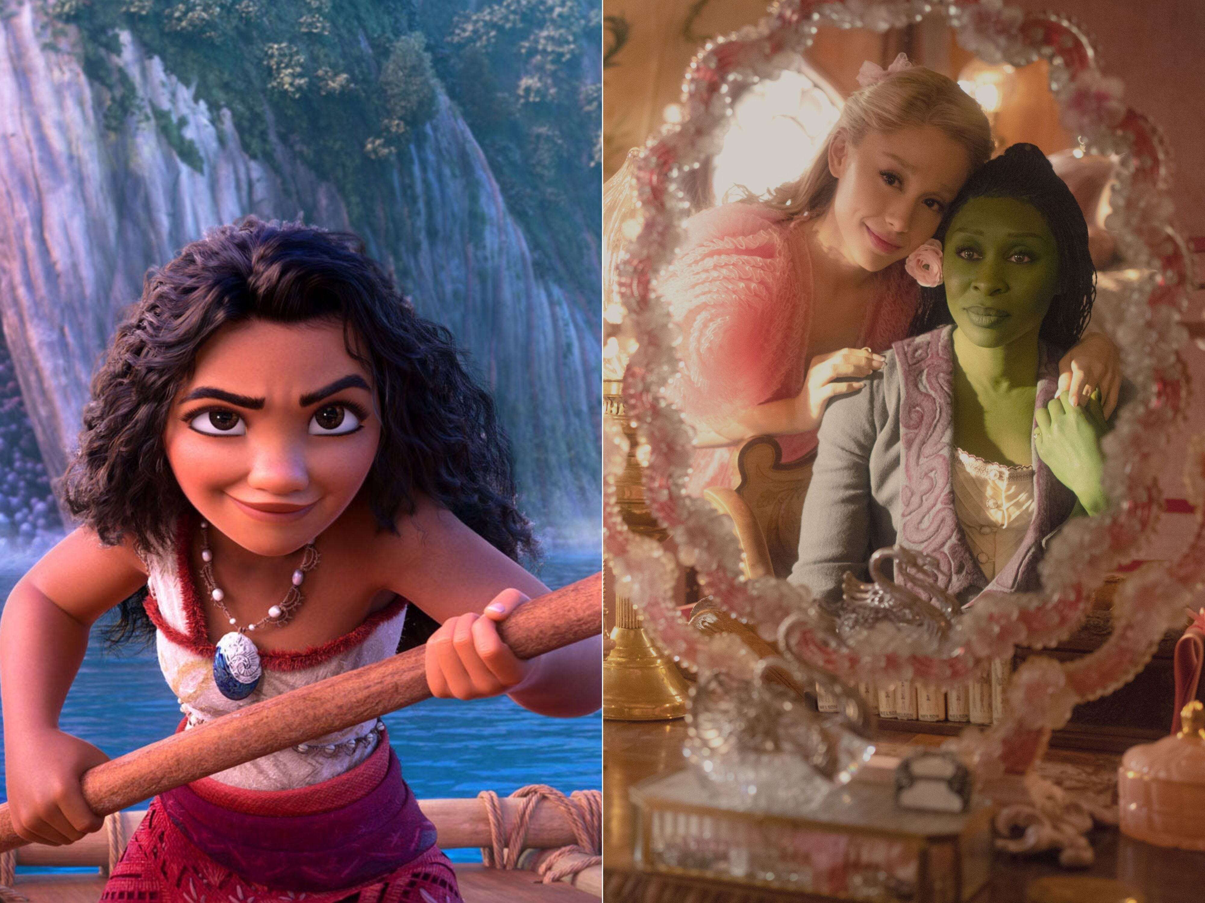 'Wicked,' 'Gladiator II,' and 'Moana 2' are driving a historic Thanksgiving box office haul