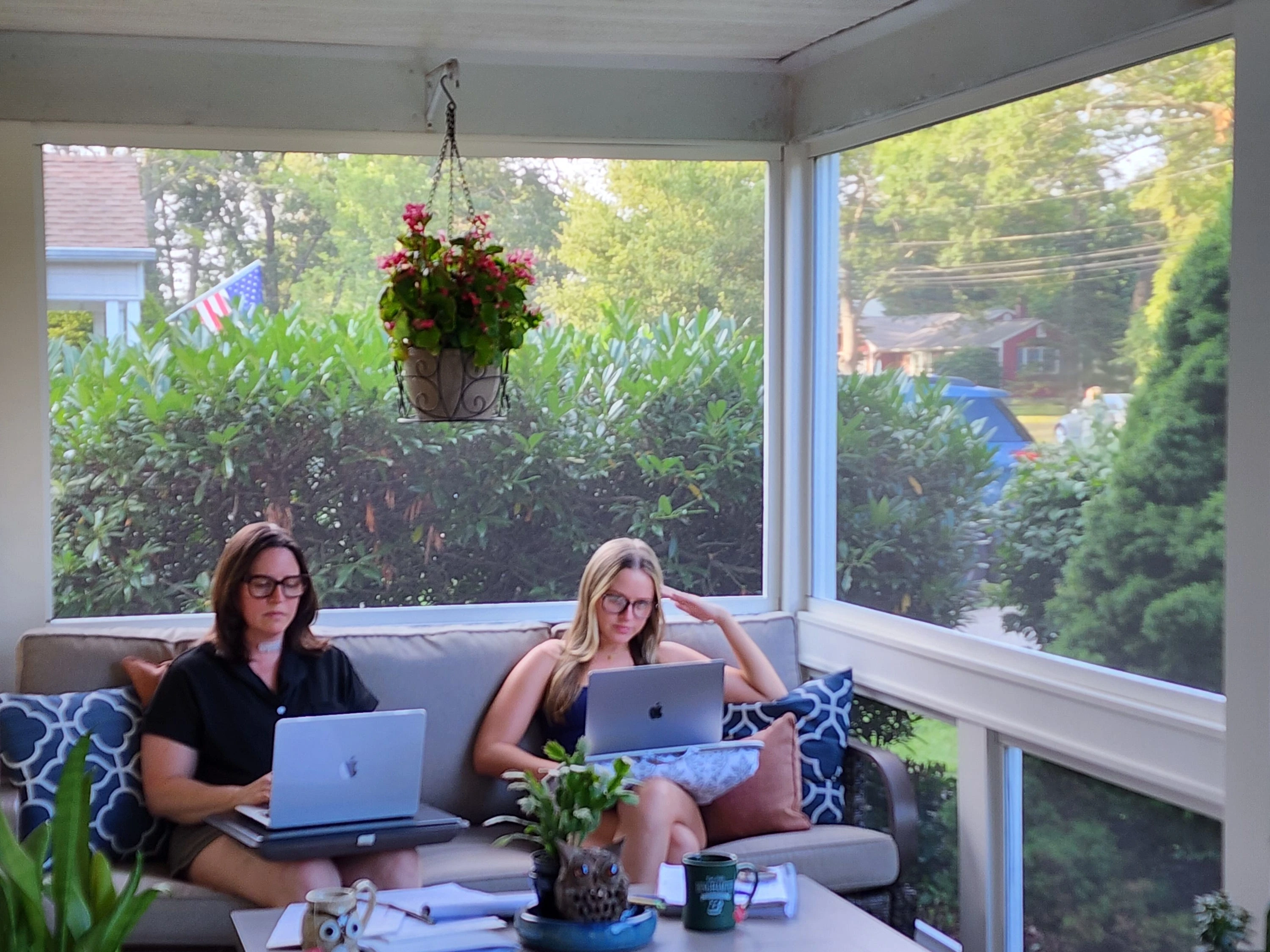 I turned my screened-in porch into a home office this summer, so my daughter and I could work our remote jobs side by side