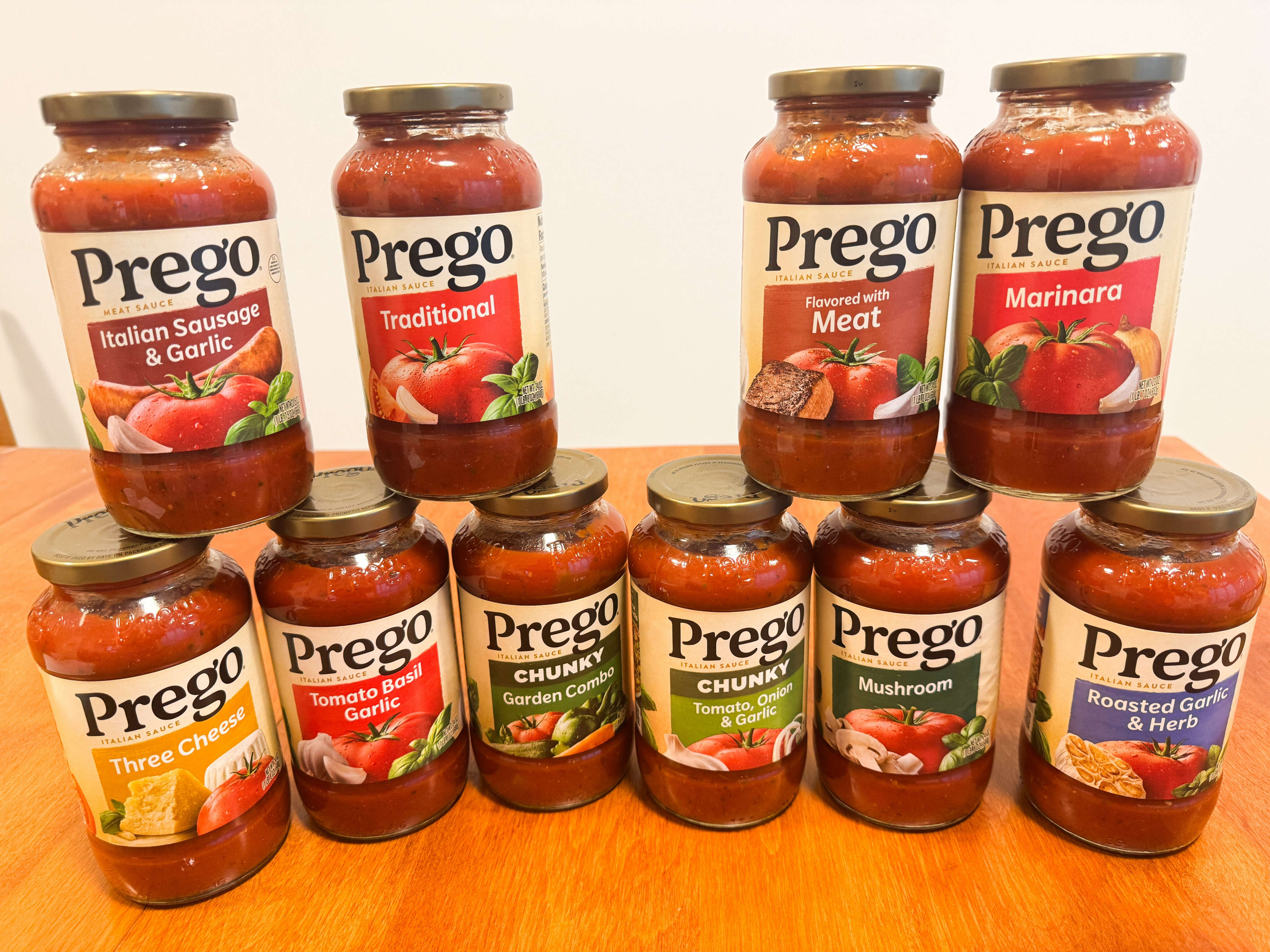 I tried every flavor of Prego tomato sauce I could find and ranked them from worst to best