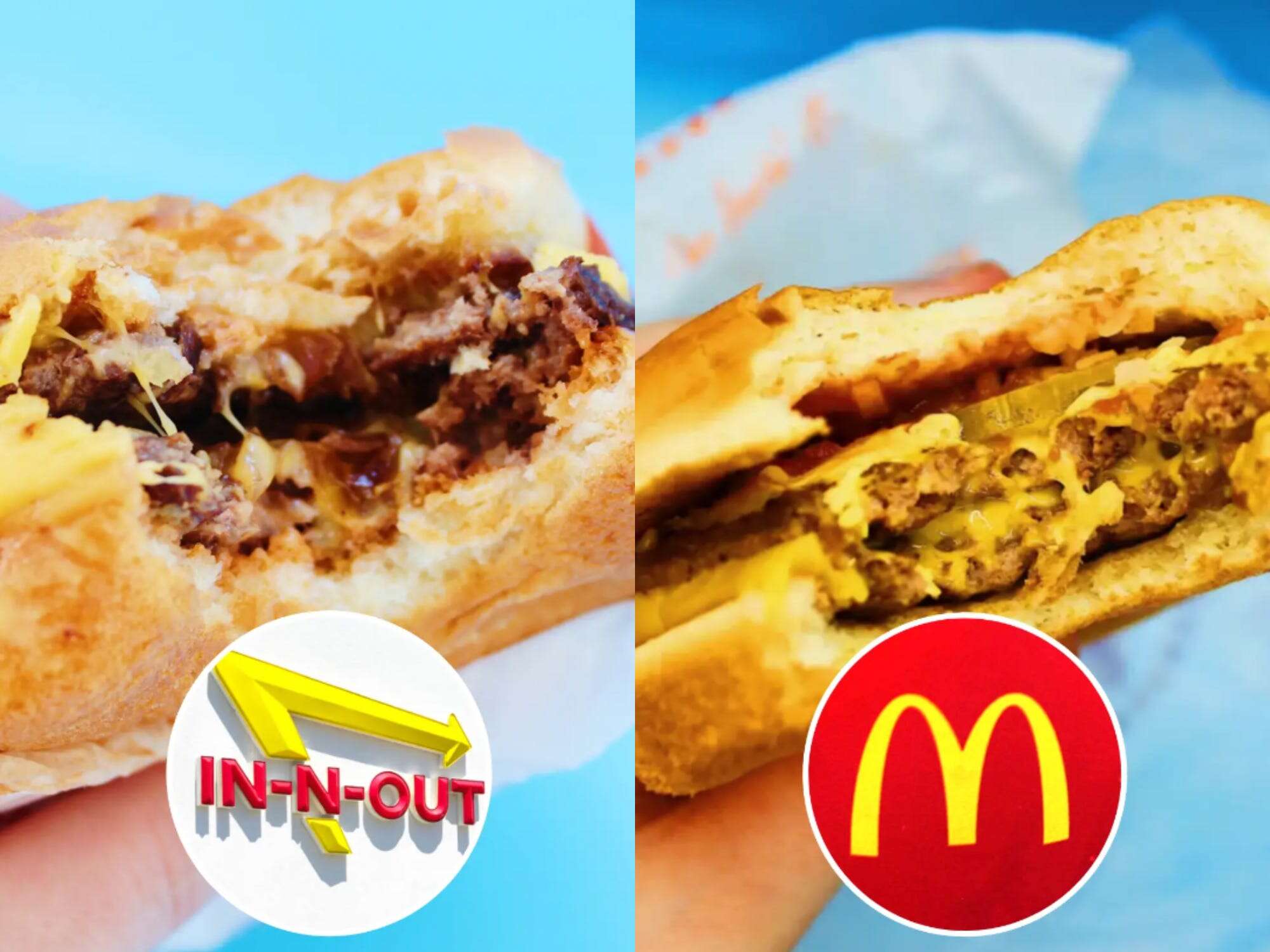 I ordered the same meal at In-N-Out and McDonald's, and I preferred the juicier, cheese-coated burger