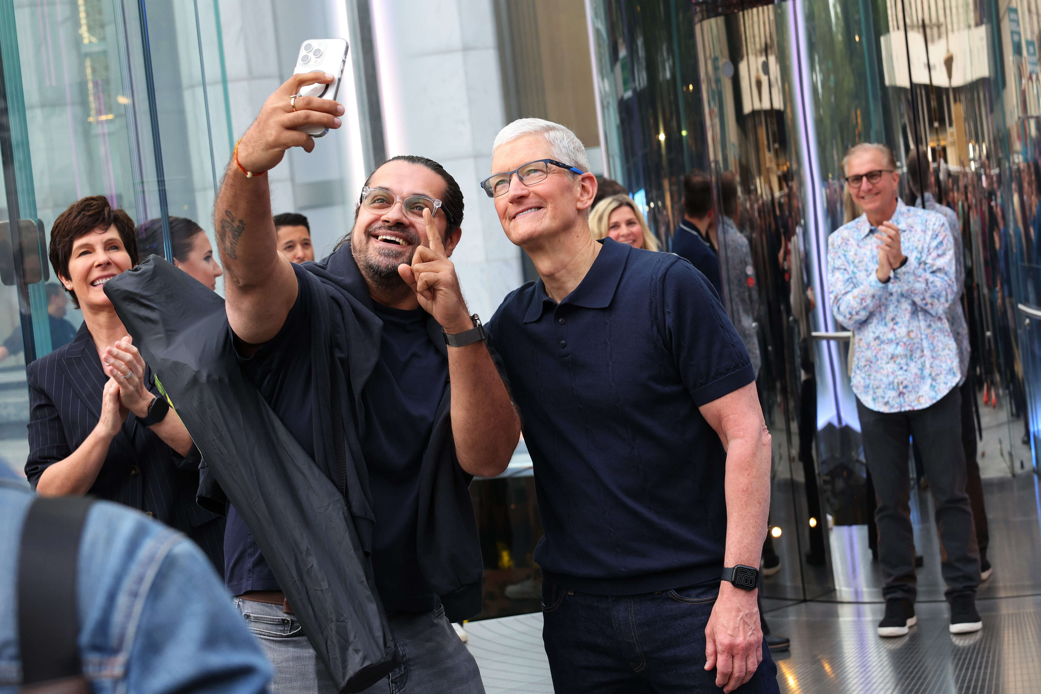 Tim Cook is having a great week as Apple stock hovers within reach of record high